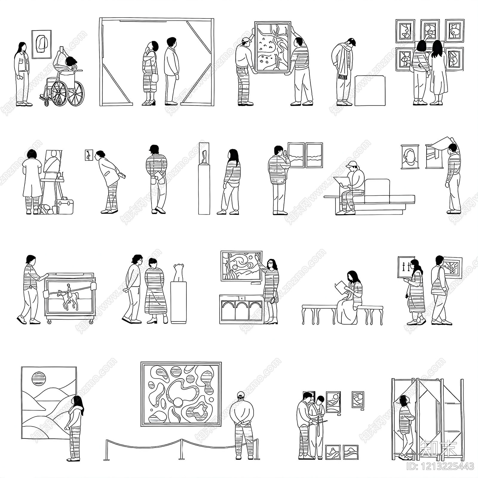 现代人物施工图下载【ID:1213225443】
