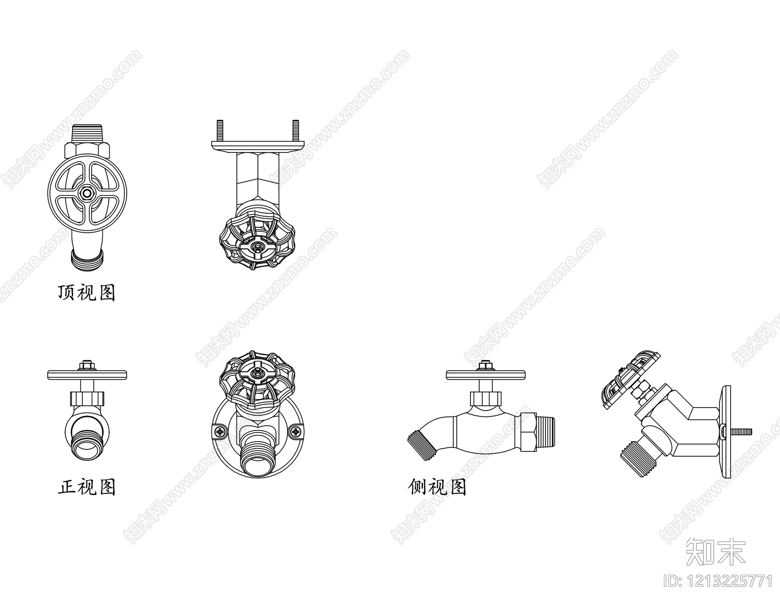 现代五金管件施工图下载【ID:1213225771】