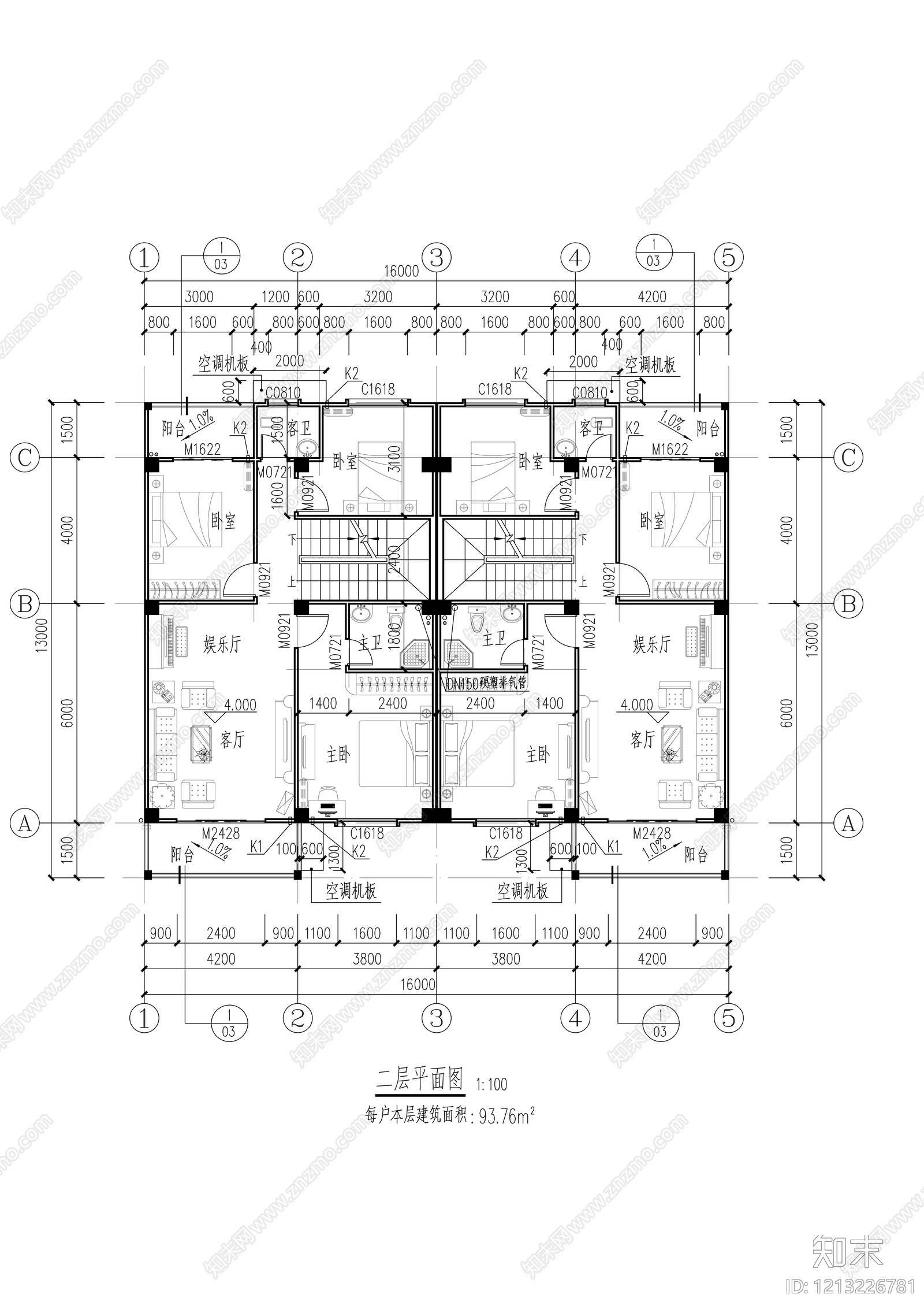 新中式住宅楼建筑cad施工图下载【ID:1213226781】