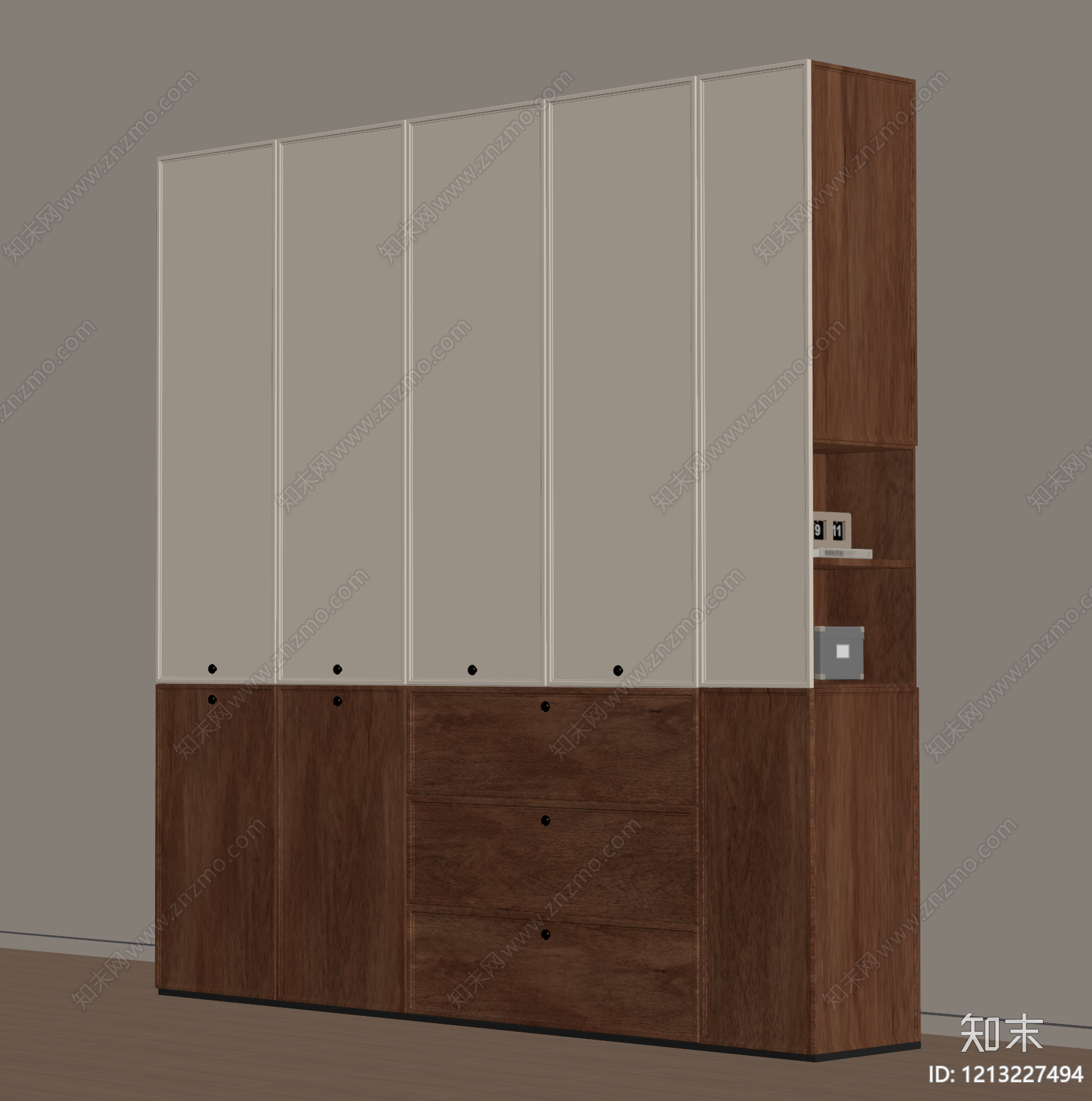 中古风衣柜SU模型下载【ID:1213227494】