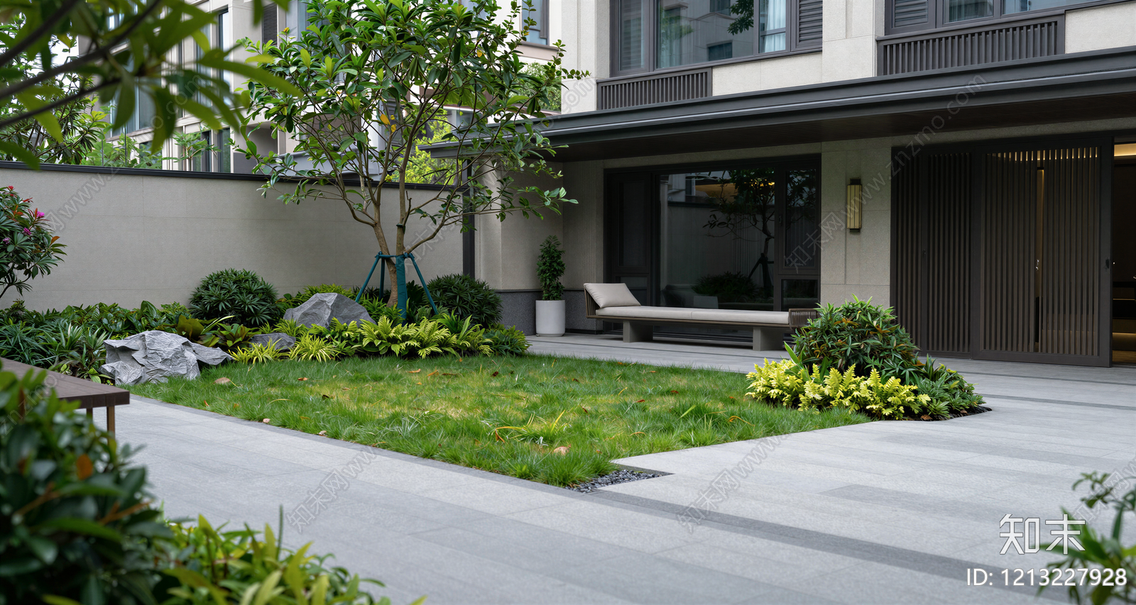 现代小区外景贴图下载【ID:1213227928】