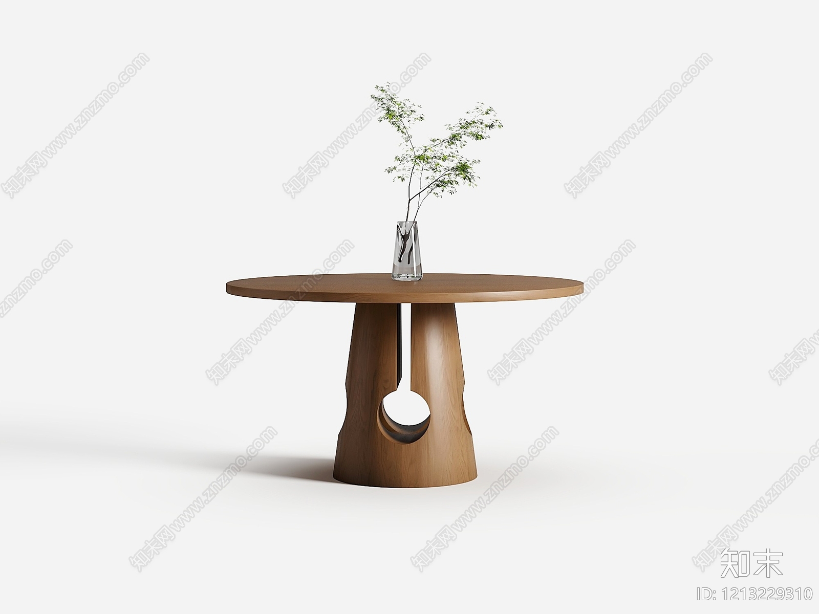 原木餐桌SU模型下载【ID:1213229310】