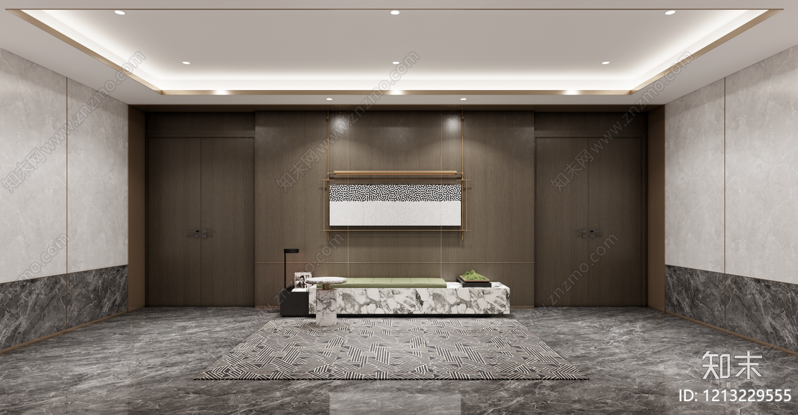 现代简约小区建筑SU模型下载【ID:1213229555】