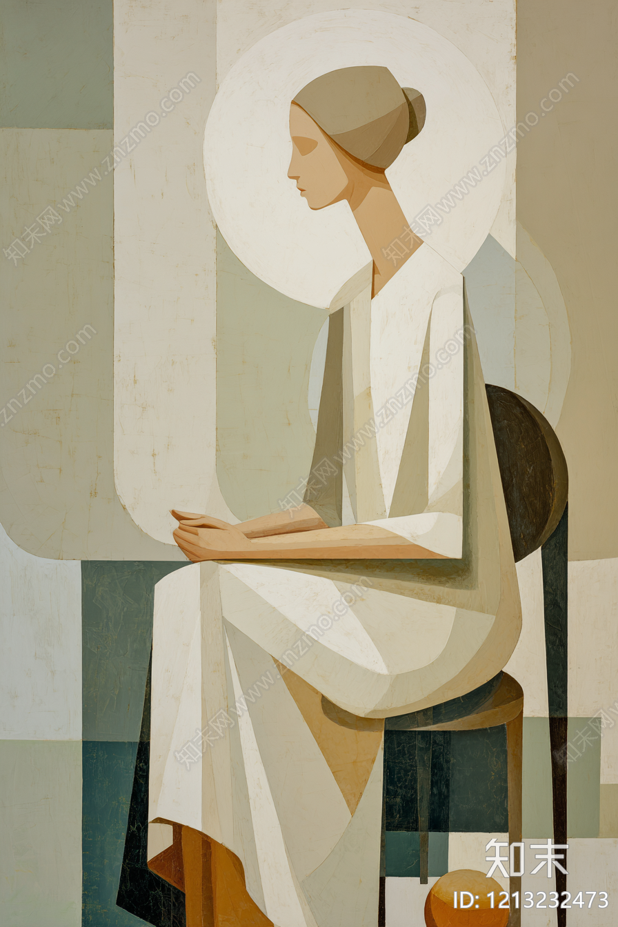 意式抽象画贴图下载【ID:1213232473】