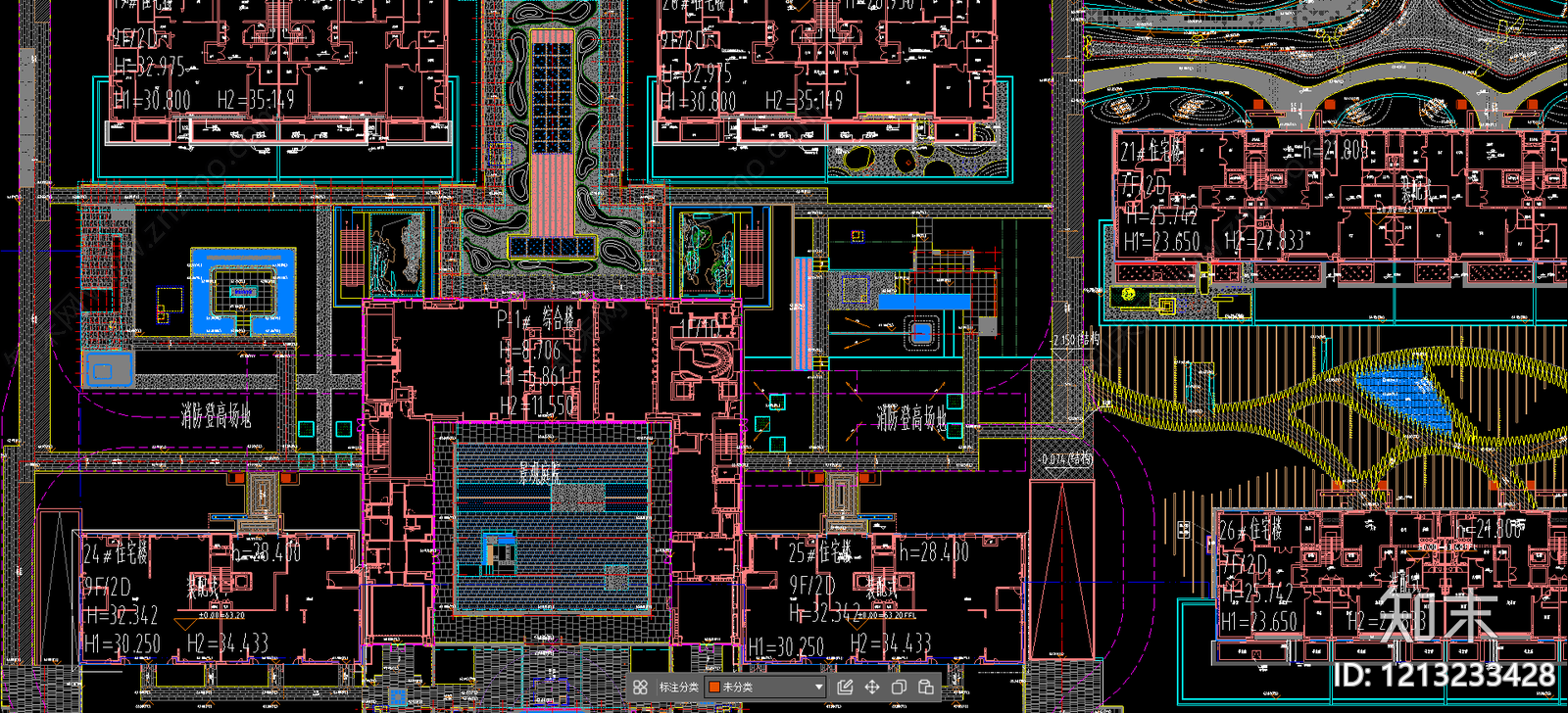 示范区景观施工图下载【ID:1213233428】