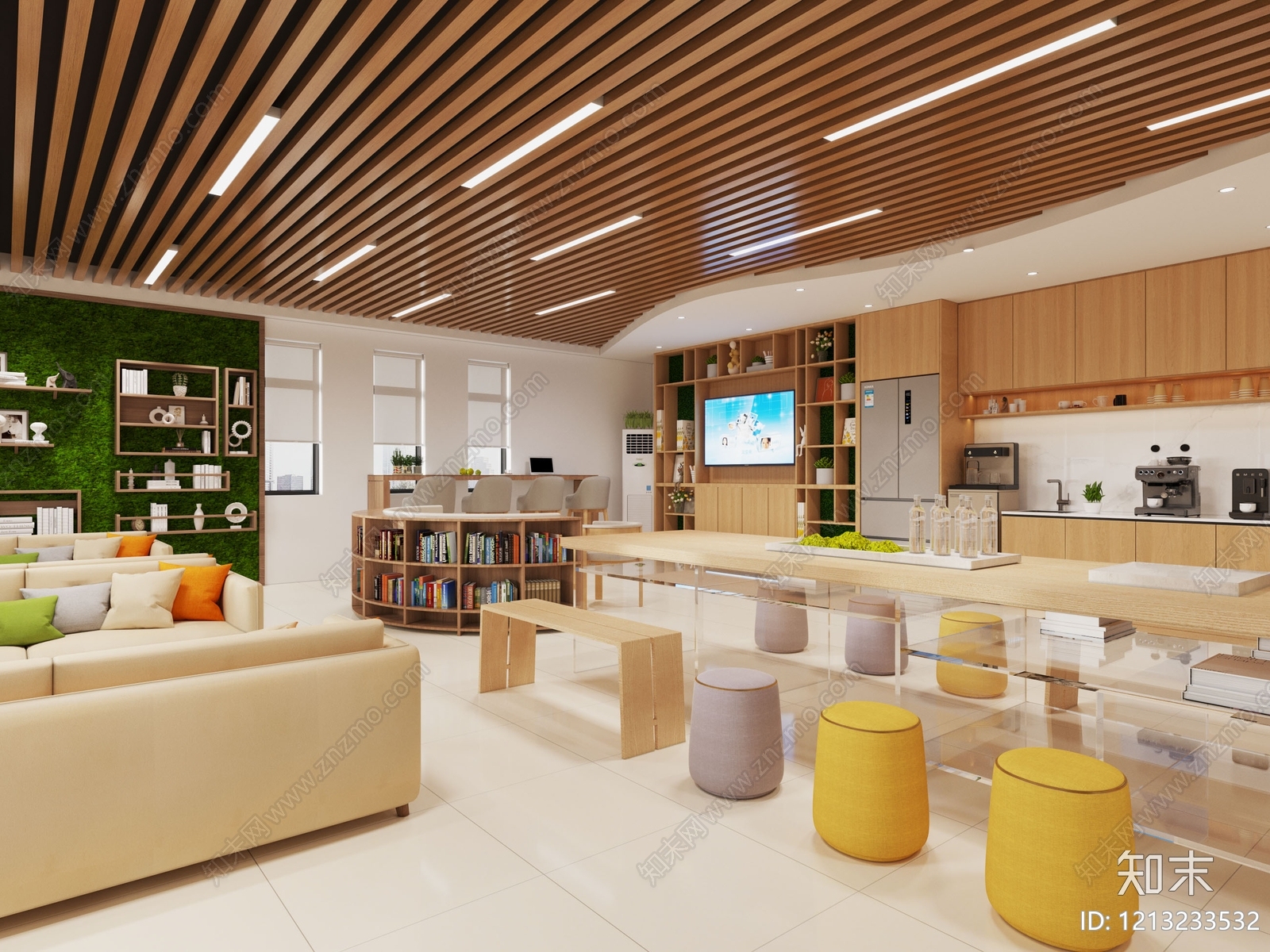 原木风休息区3D模型下载【ID:1213233532】