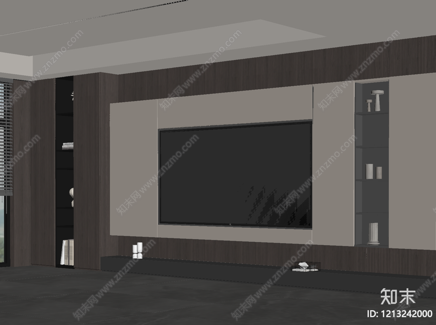 极简背景墙SU模型下载【ID:1213242000】
