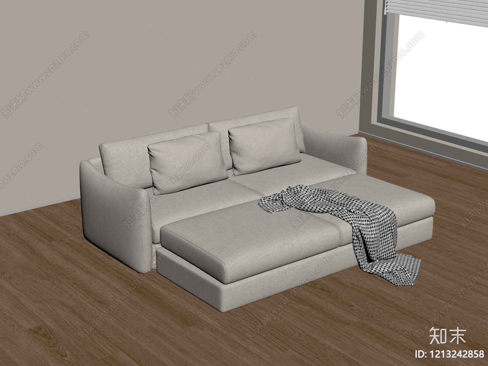 现代沙发床SU模型下载【ID:1213242858】