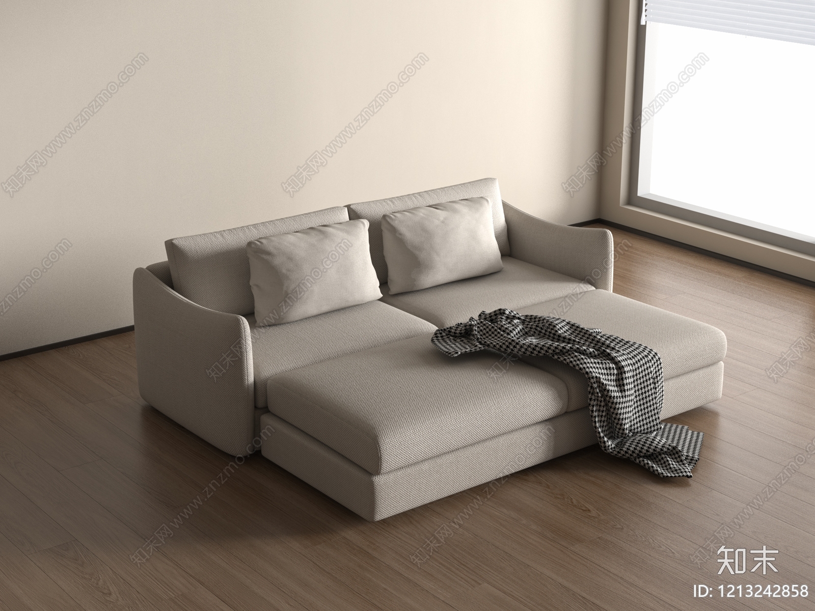 现代沙发床SU模型下载【ID:1213242858】