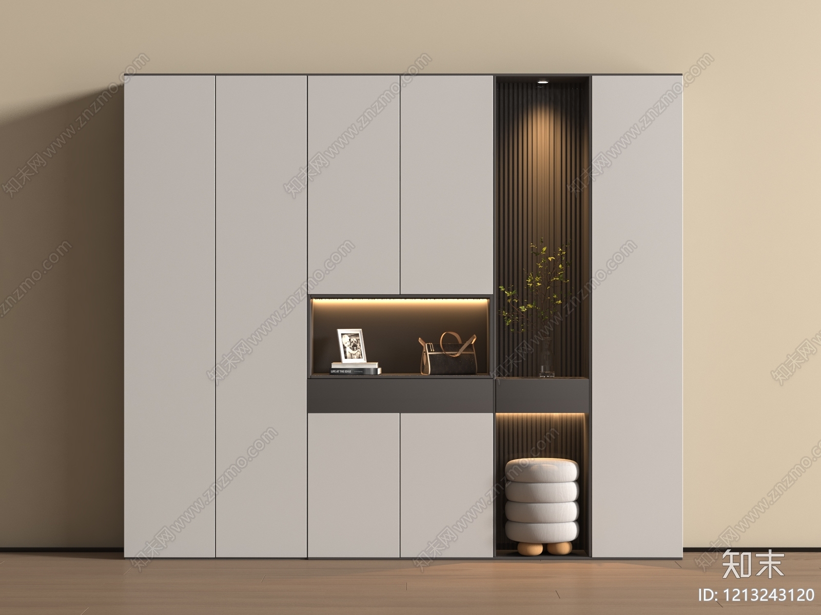 现代简约玄关柜SU模型下载【ID:1213243120】