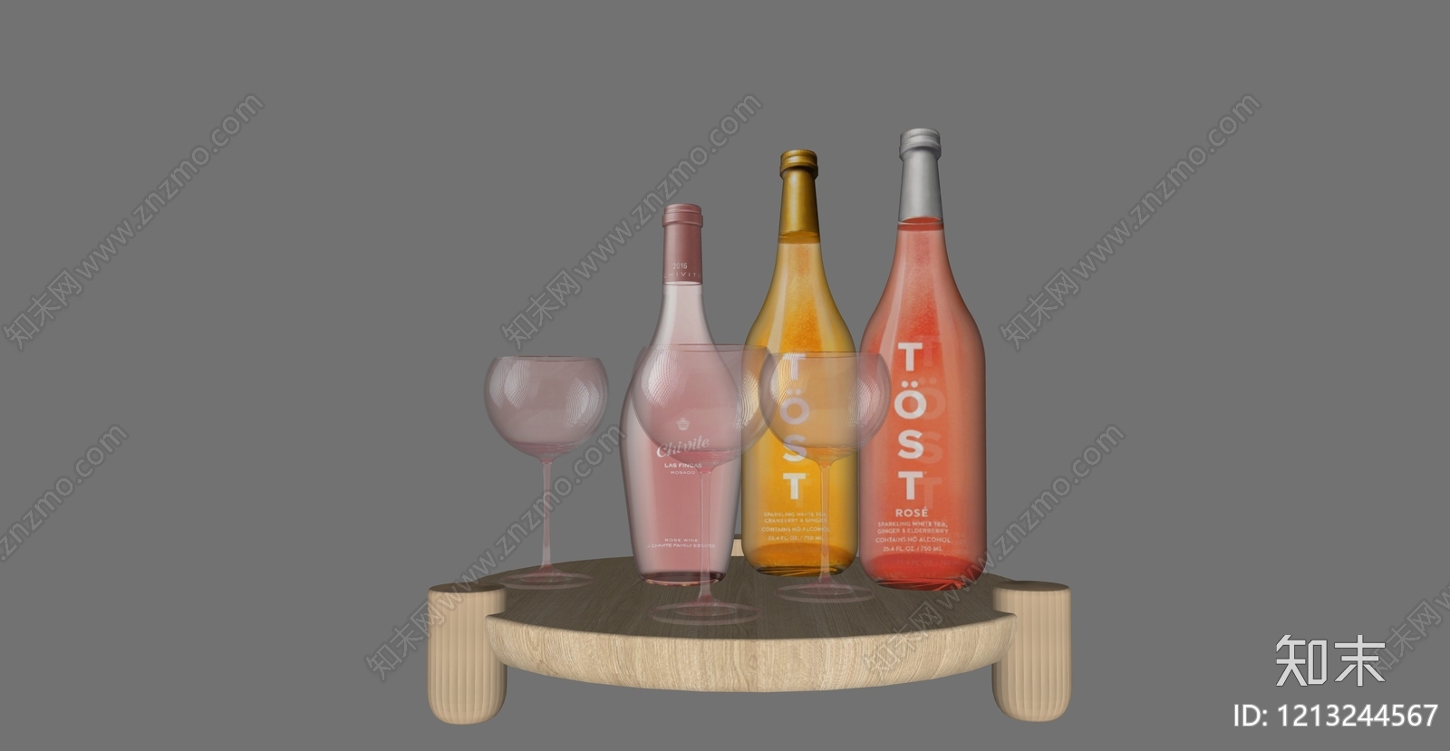 原木风酒具SU模型下载【ID:1213244567】