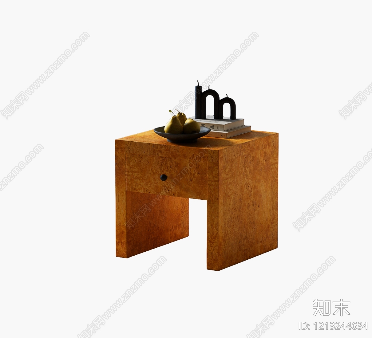 中古风床头柜3D模型下载【ID:1213244634】