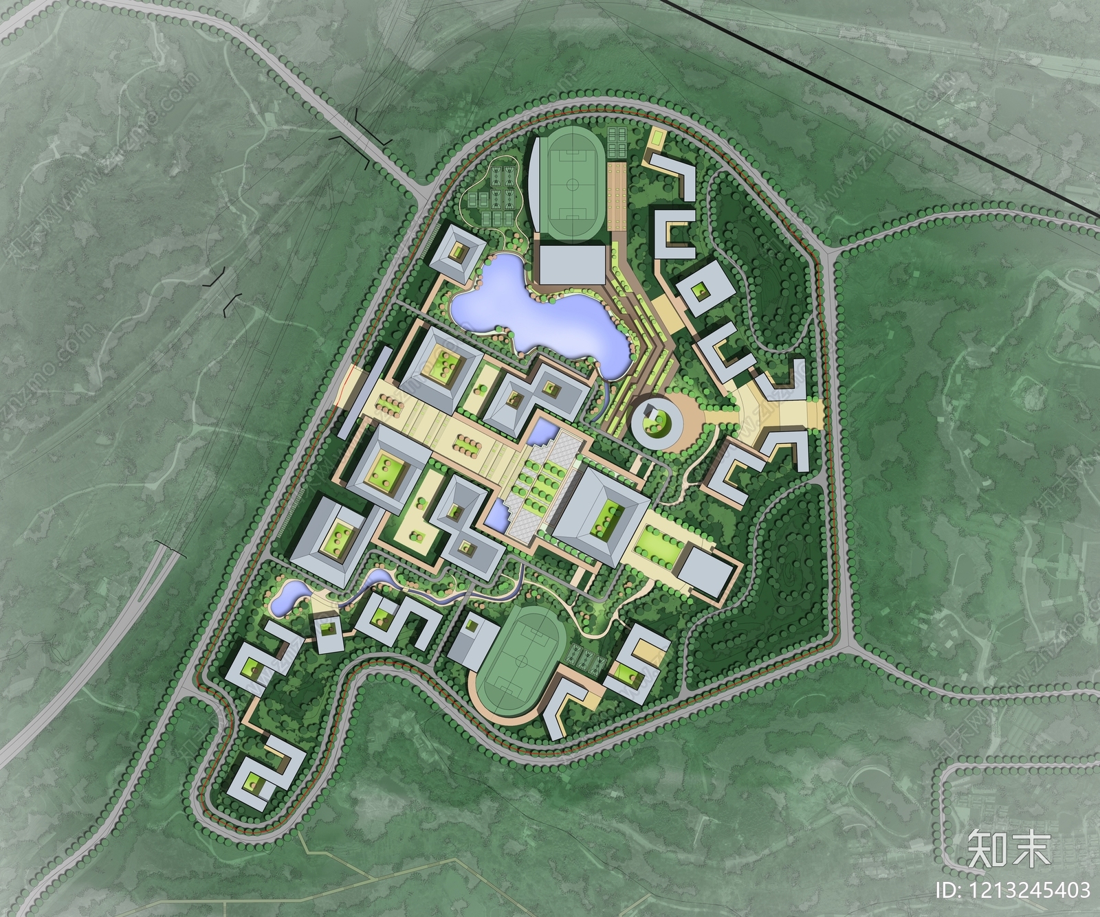 现代学校建筑cad施工图下载【ID:1213245403】