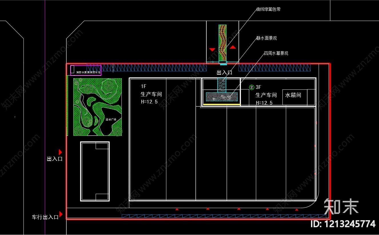 现代厂房施工图下载【ID:1213245774】