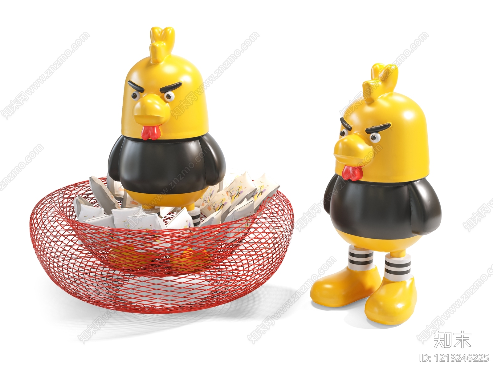 卡通潮玩风雕塑摆件SU模型下载【ID:1213246225】