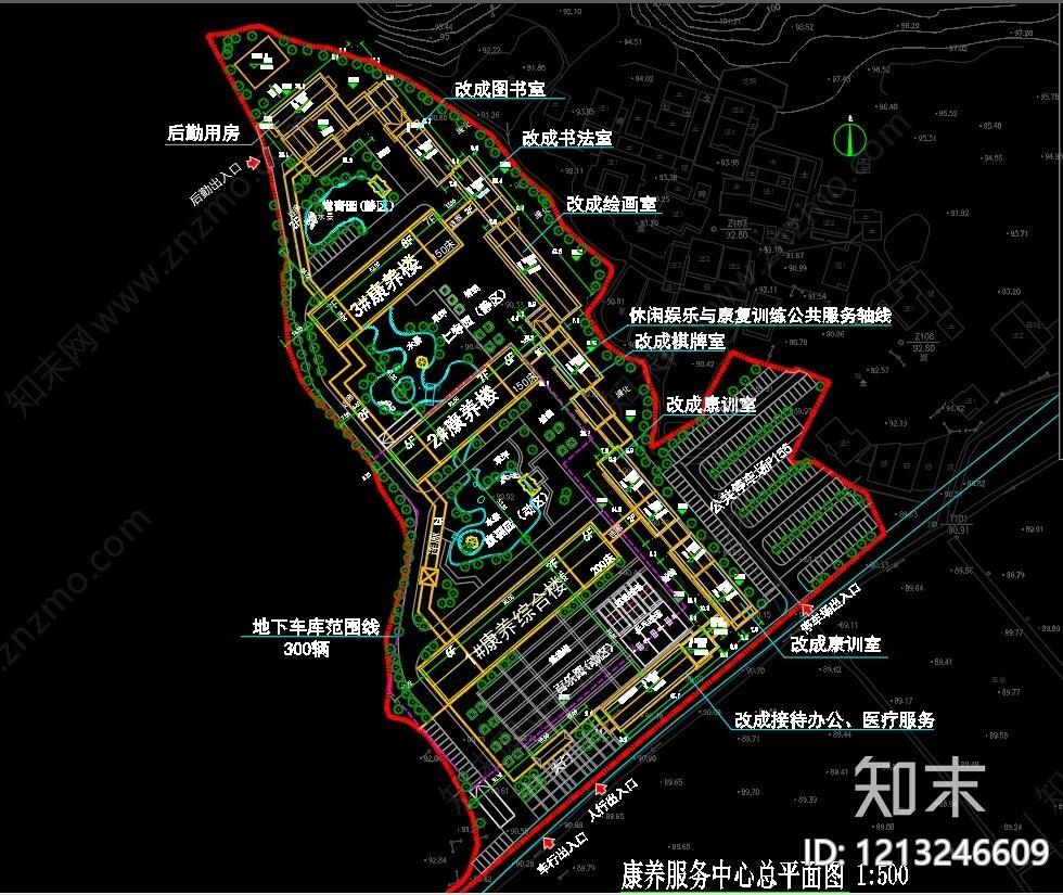 老年住宅cad施工图下载【ID:1213246609】