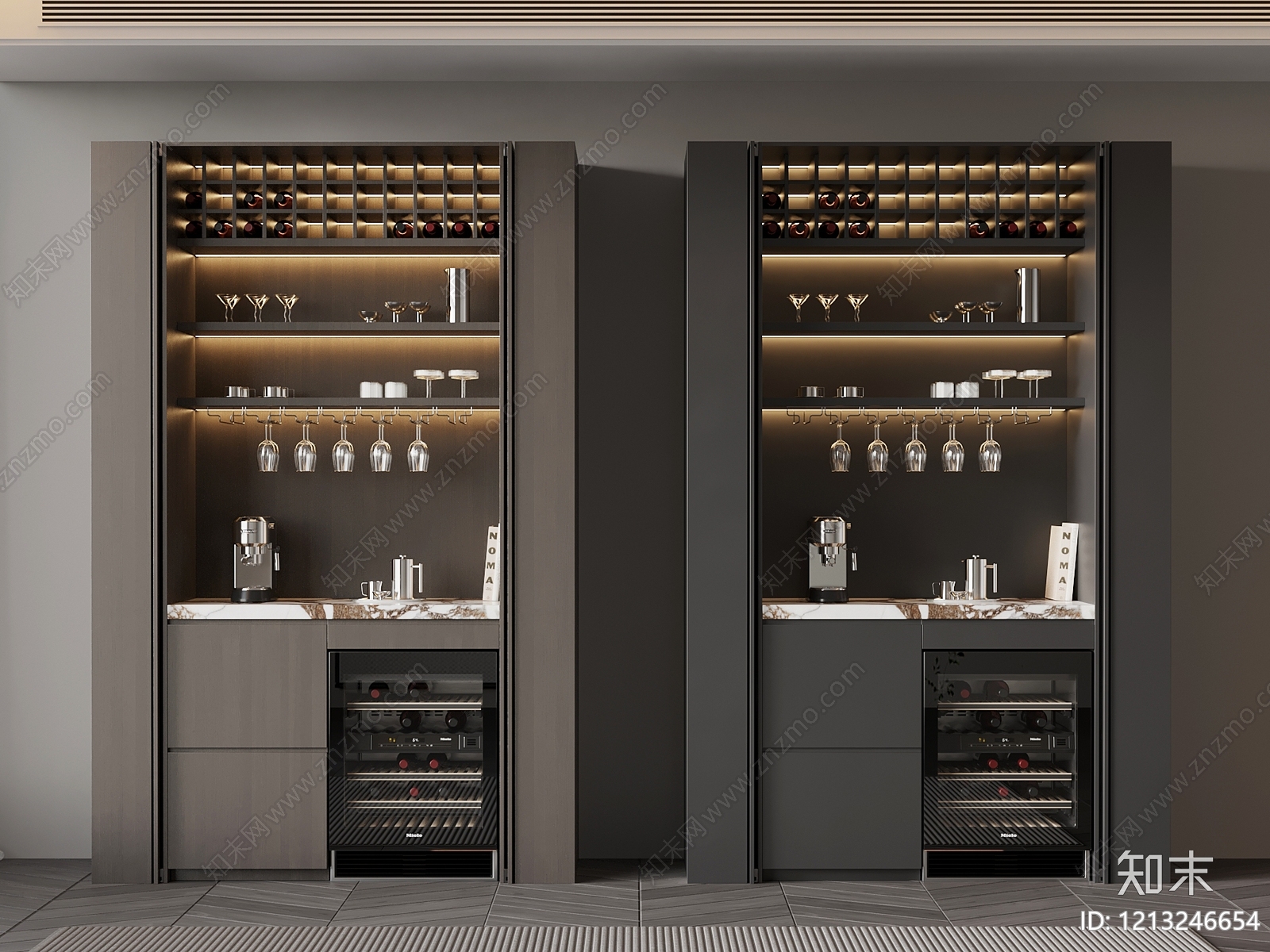 现代酒柜3D模型下载【ID:1213246654】