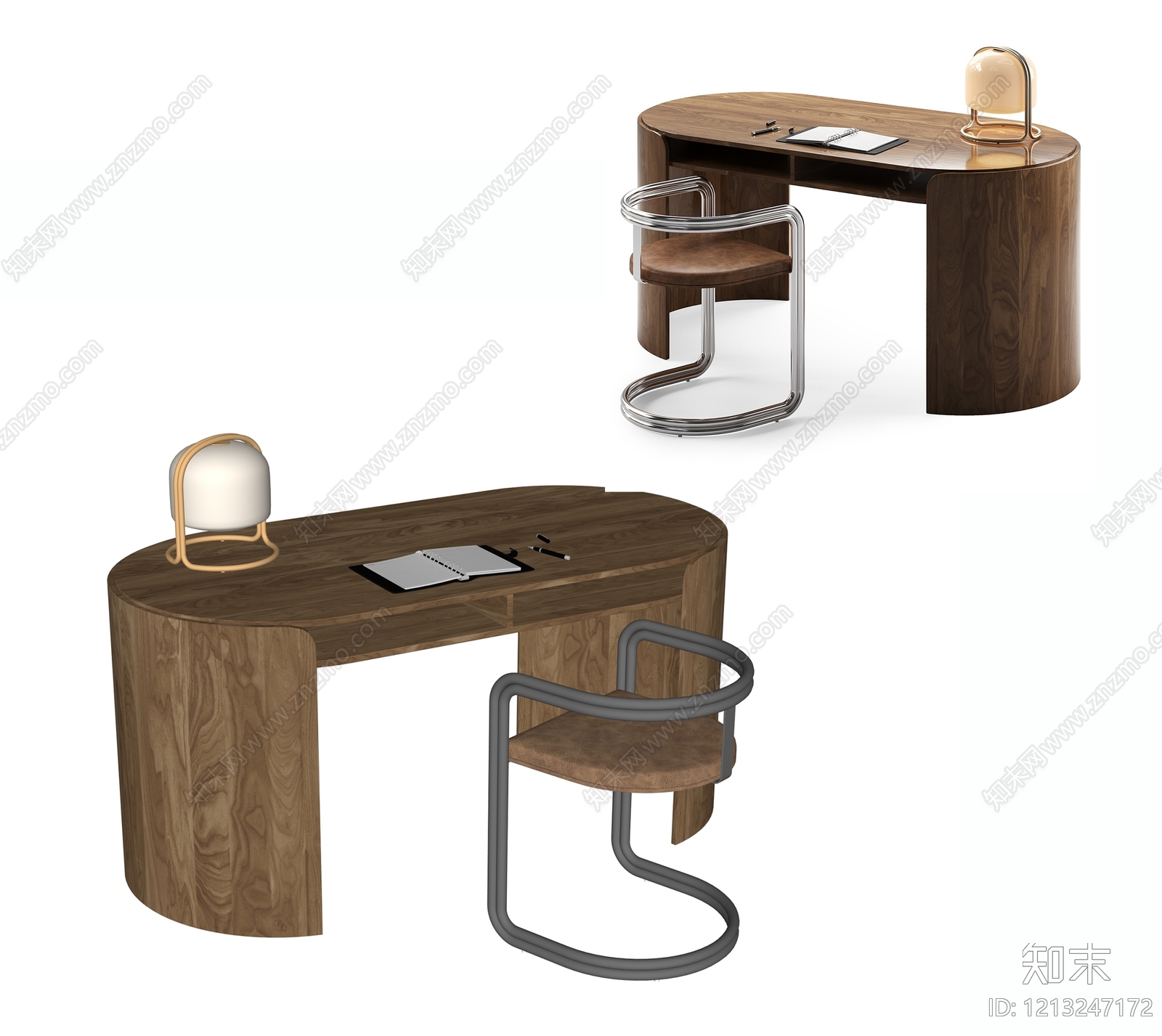 中古风书桌椅SU模型下载【ID:1213247172】