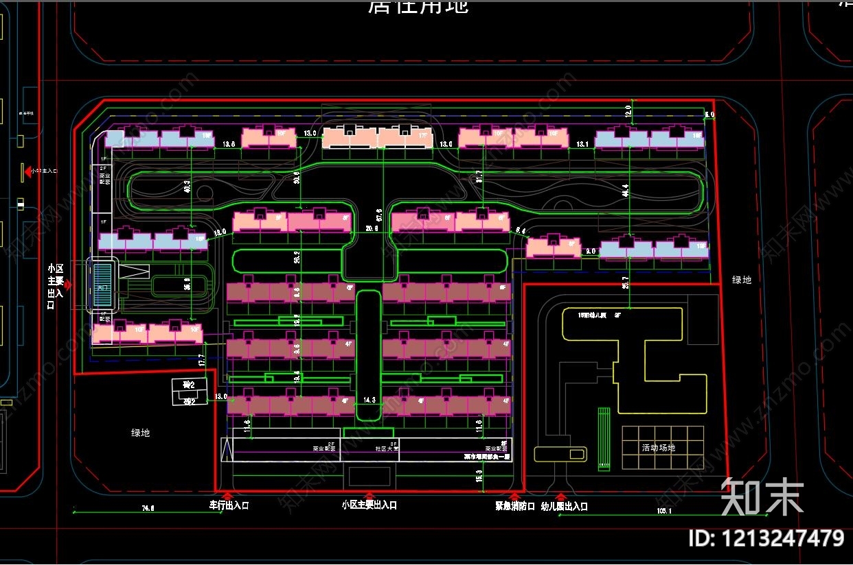 新中式住宅楼建筑施工图下载【ID:1213247479】