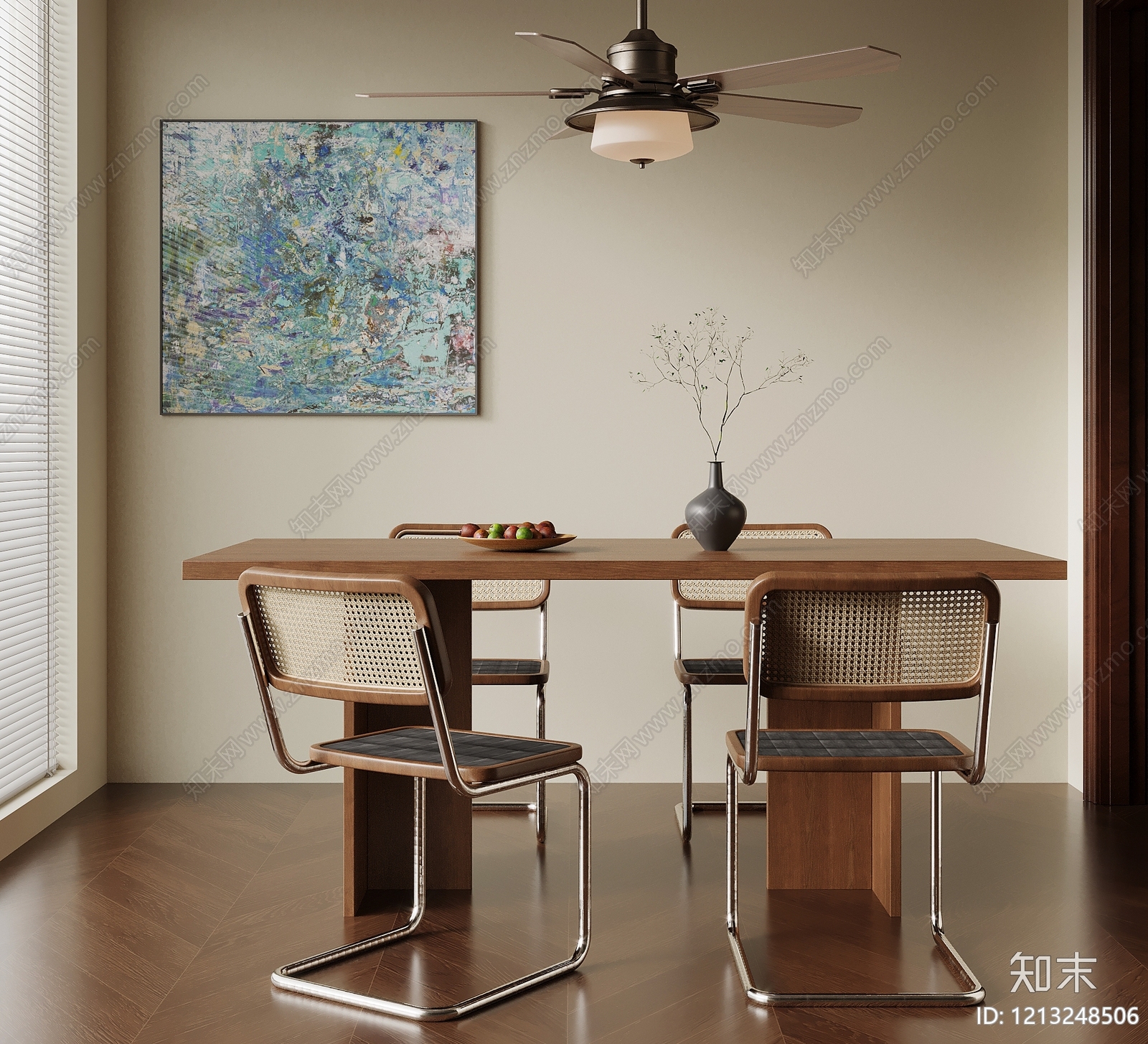 中古风休闲桌椅3D模型下载【ID:1213248506】