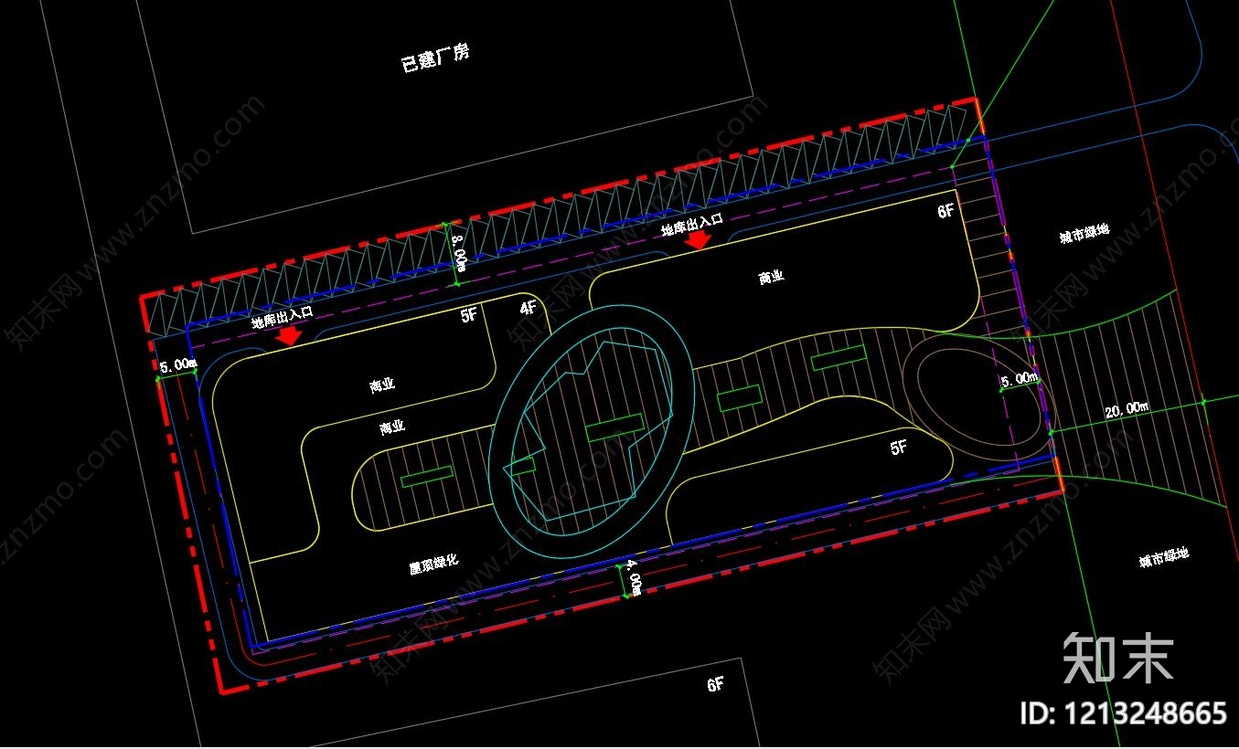 现代商业街cad施工图下载【ID:1213248665】