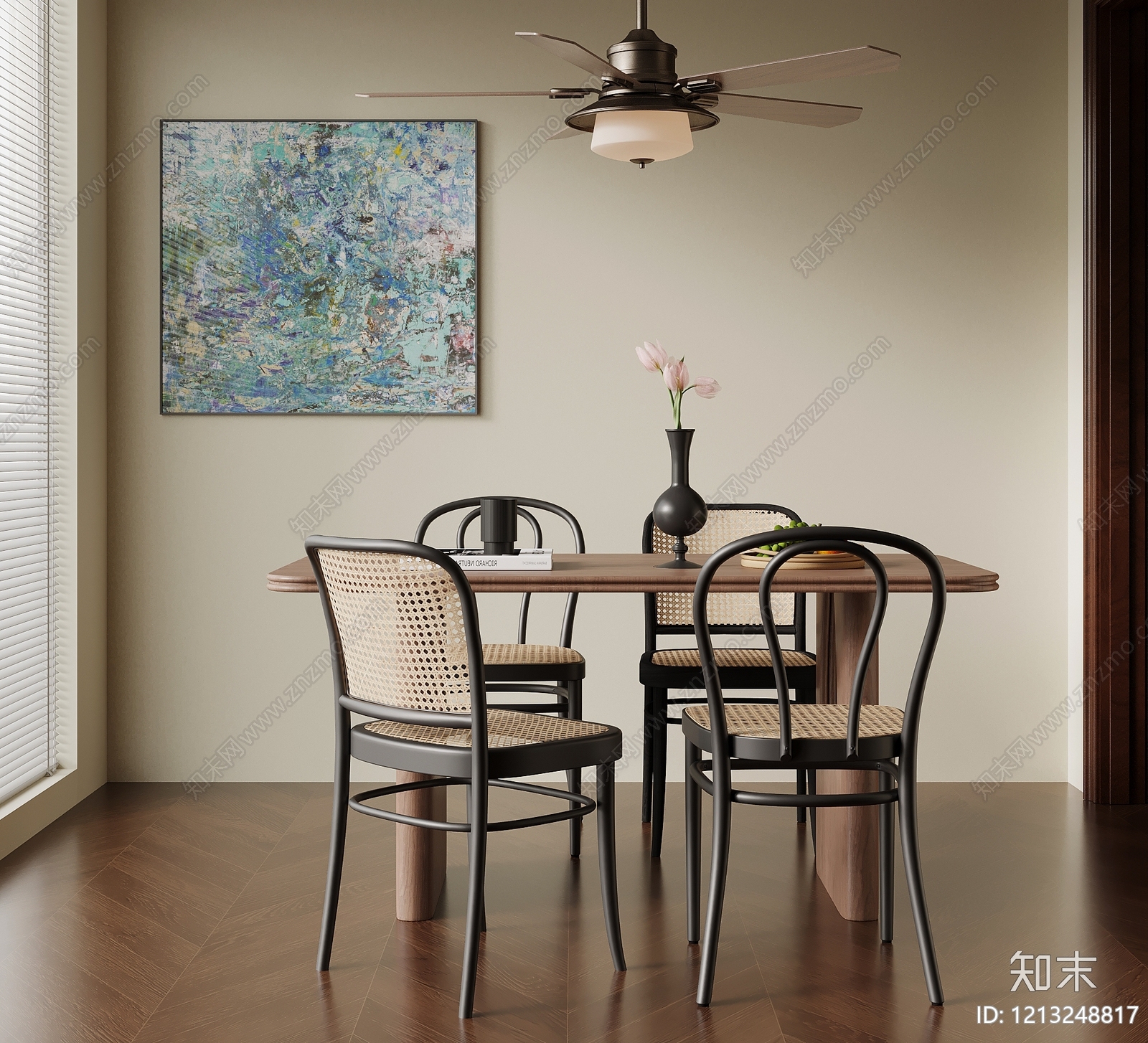 中古风休闲桌椅3D模型下载【ID:1213248817】