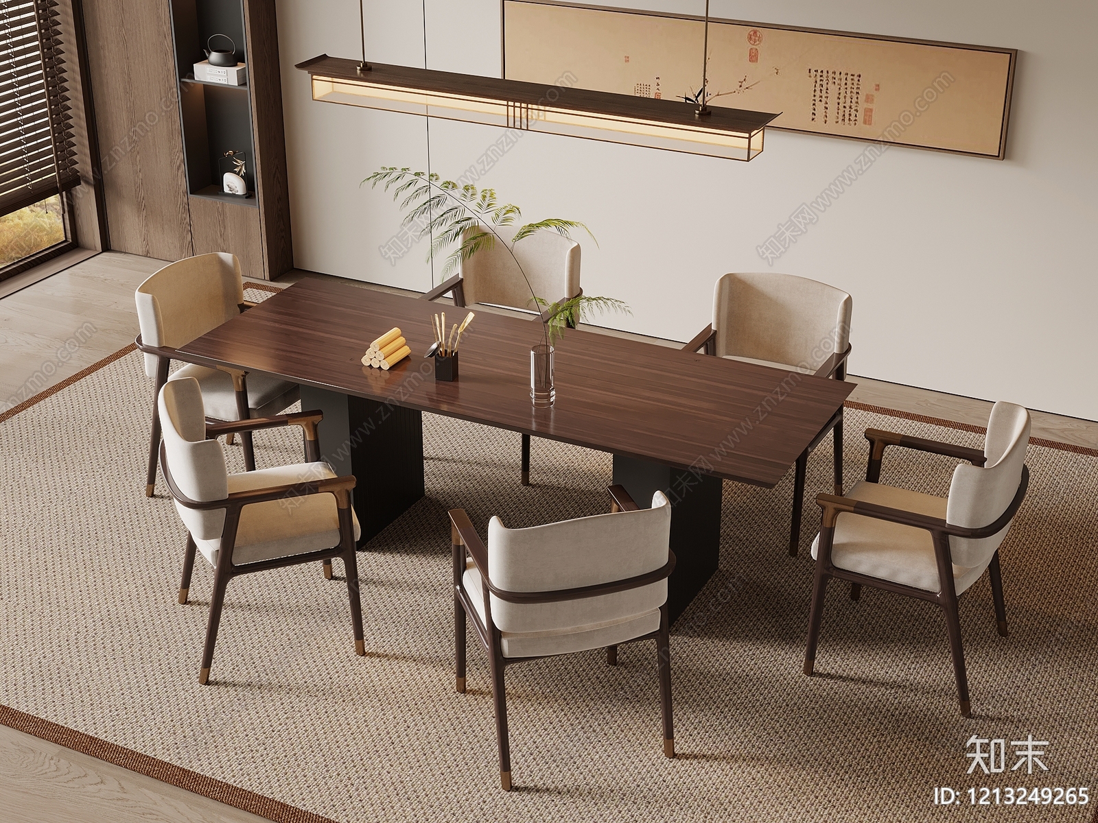 新中式休闲桌椅3D模型下载【ID:1213249265】