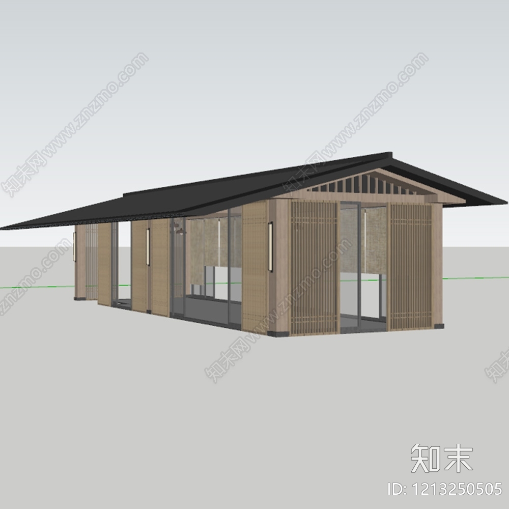 新中式小公建SU模型下载【ID:1213250505】