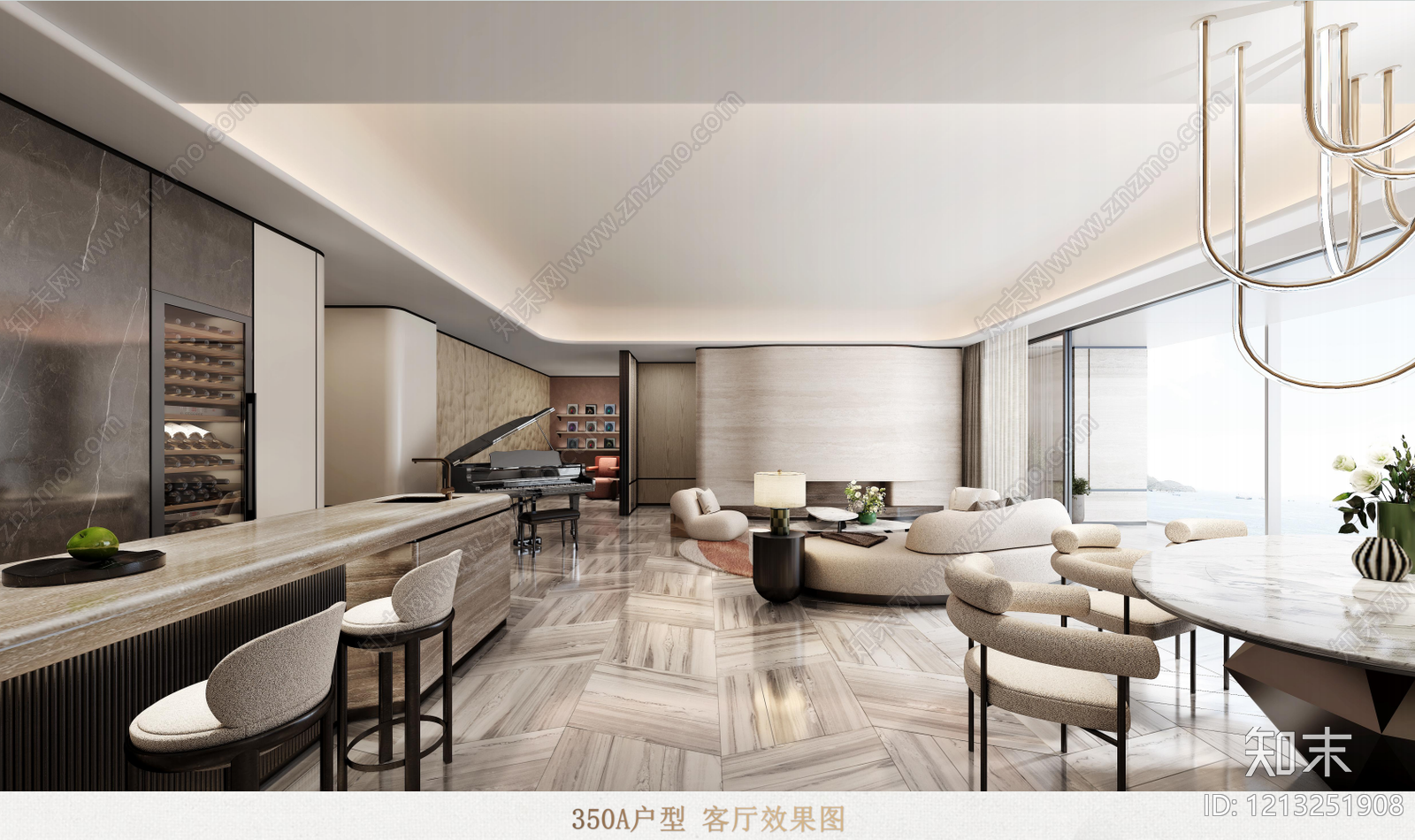 现代简约样板间下载【ID:1213251908】