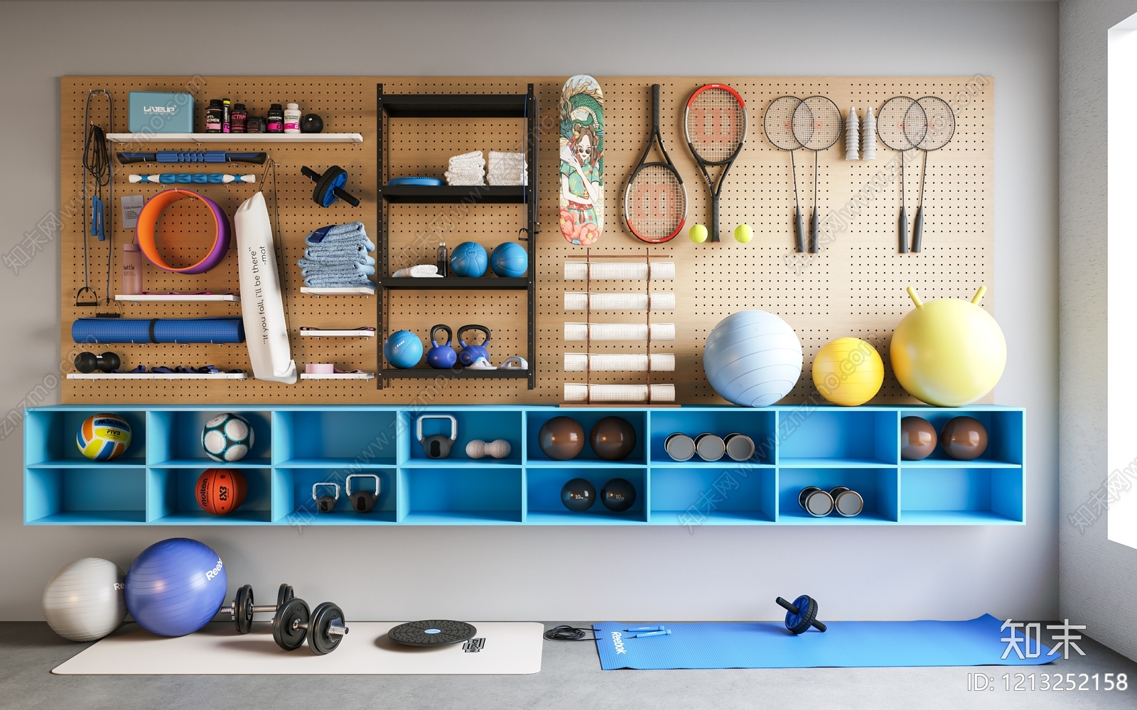 现代简约健身器材3D模型下载【ID:1213252158】