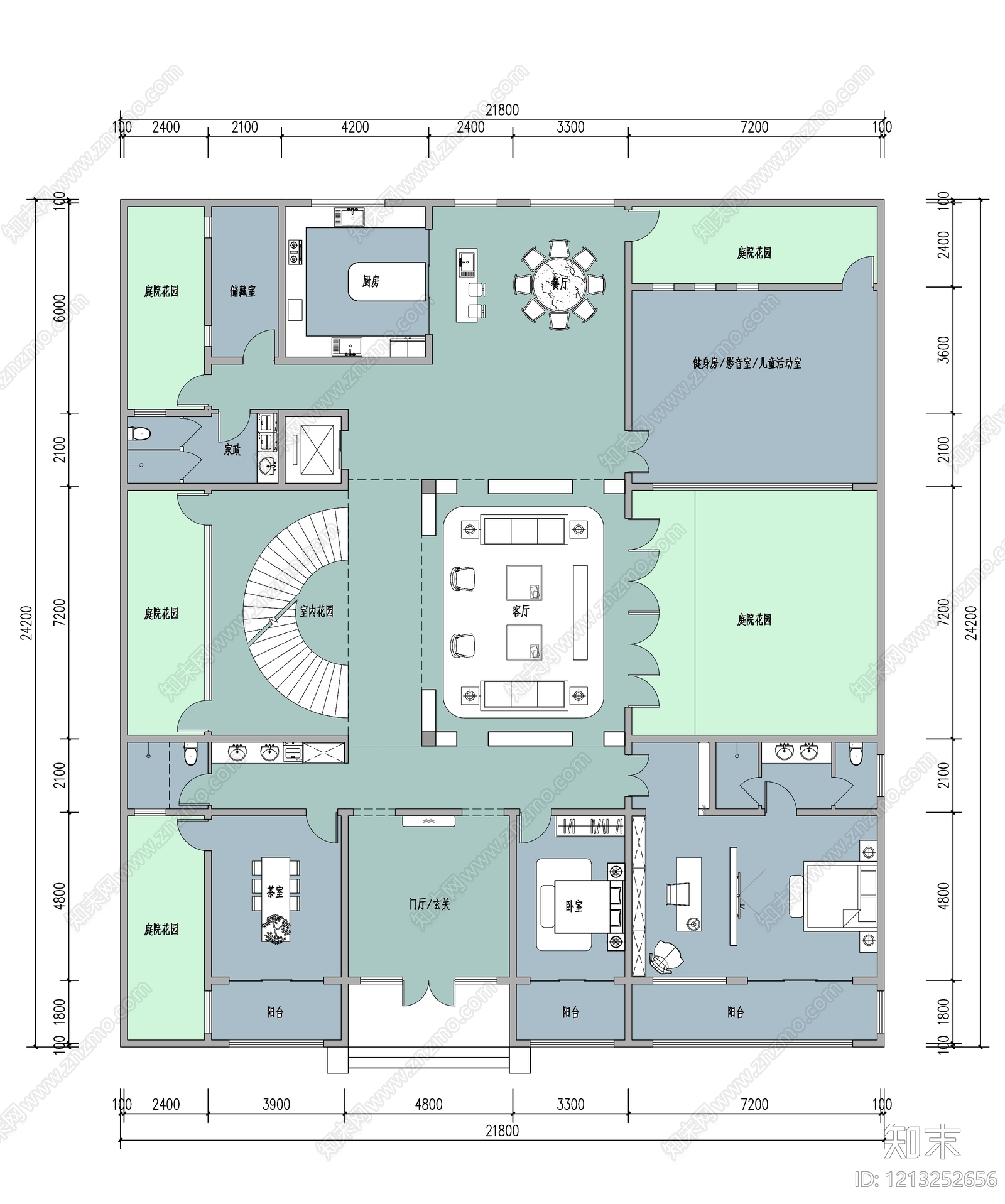 现代别墅建筑cad施工图下载【ID:1213252656】