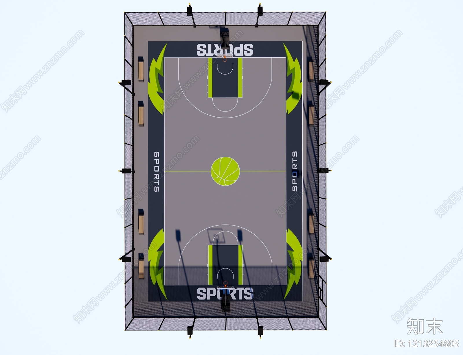 现代简约体育建筑SU模型下载【ID:1213254605】