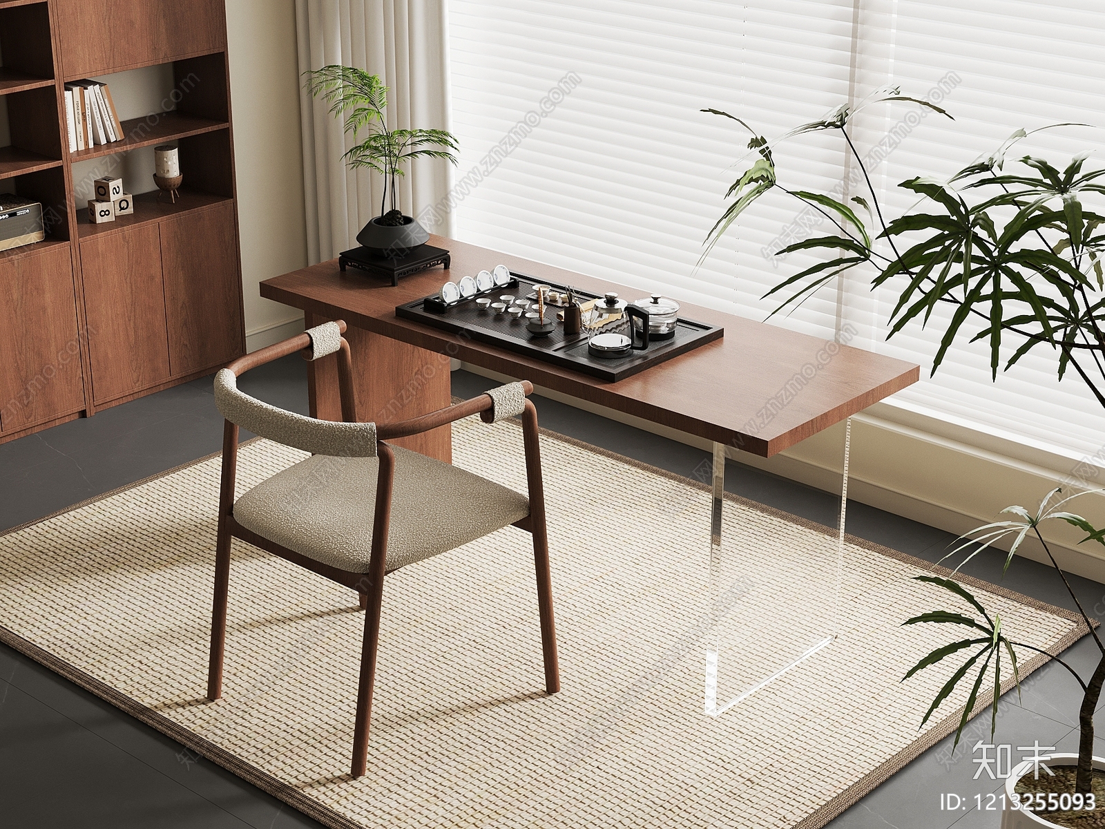 新中式茶桌椅3D模型下载【ID:1213255093】
