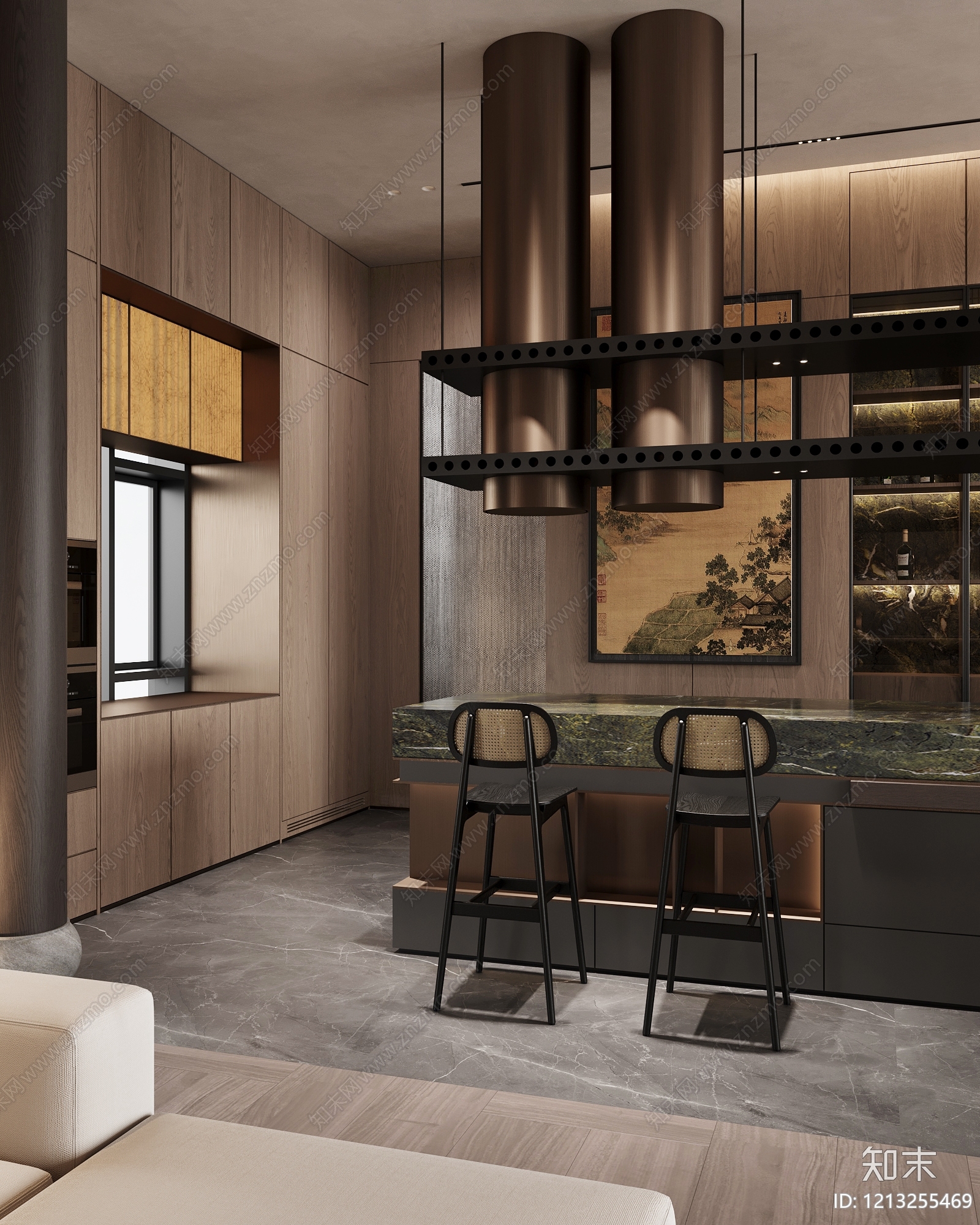 轻奢中餐厅3D模型下载【ID:1213255469】