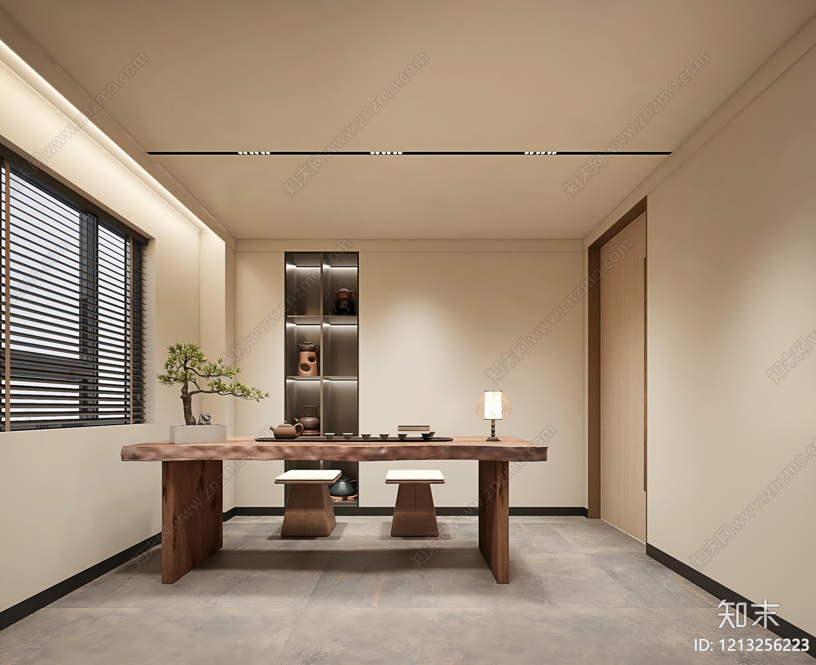 新中式茶室3D模型下载【ID:1213256223】