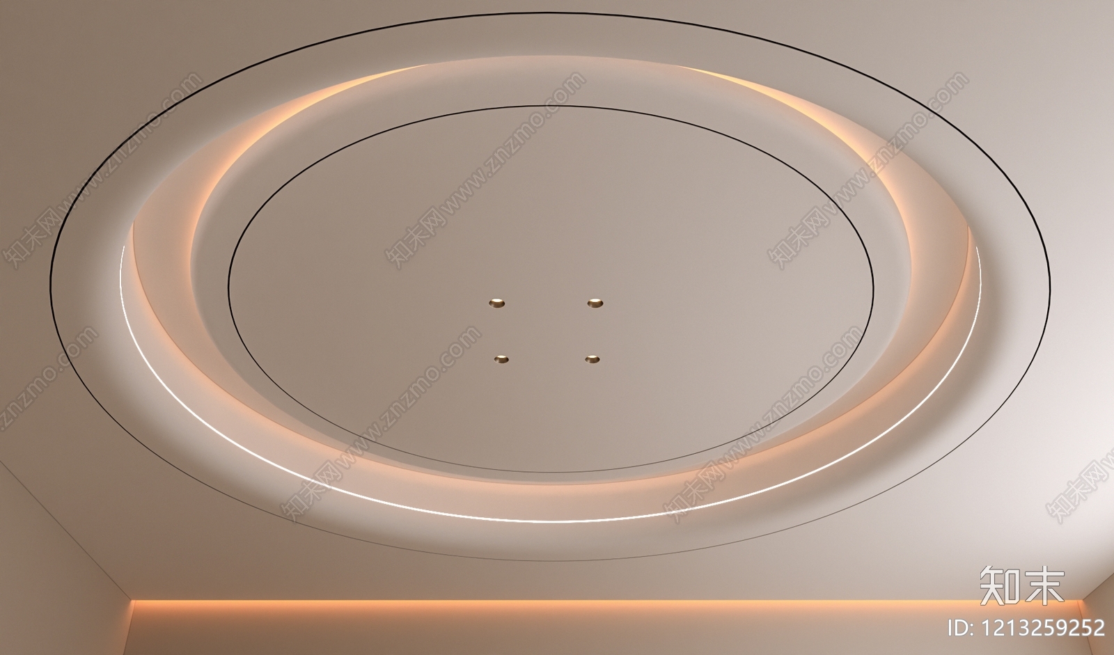 奶油风吊顶3D模型下载【ID:1213259252】