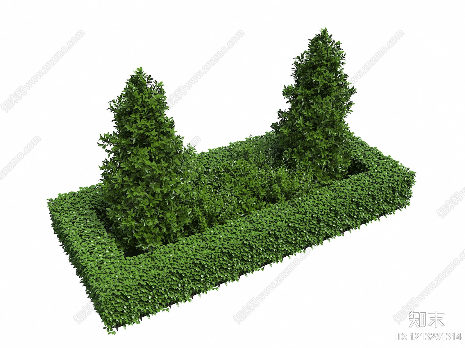 规则式园林植物组合SU模型下载【ID:1213261314】
