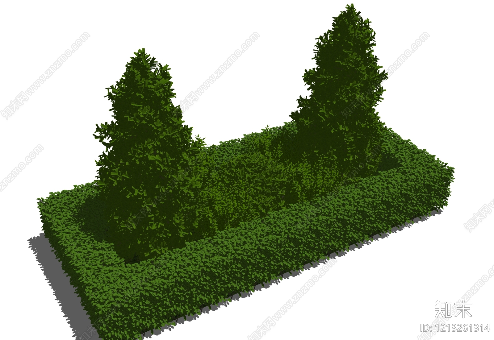 规则式园林植物组合SU模型下载【ID:1213261314】
