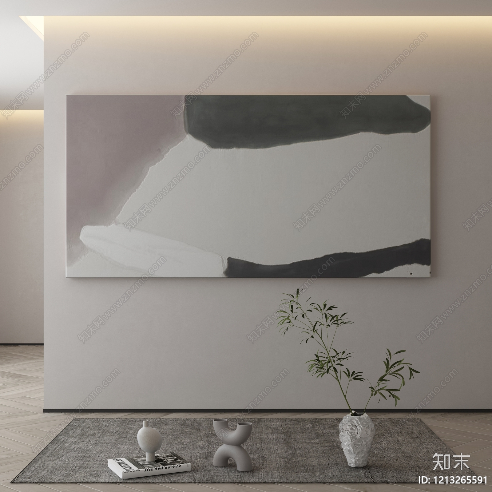 极简挂画3D模型下载【ID:1213265591】