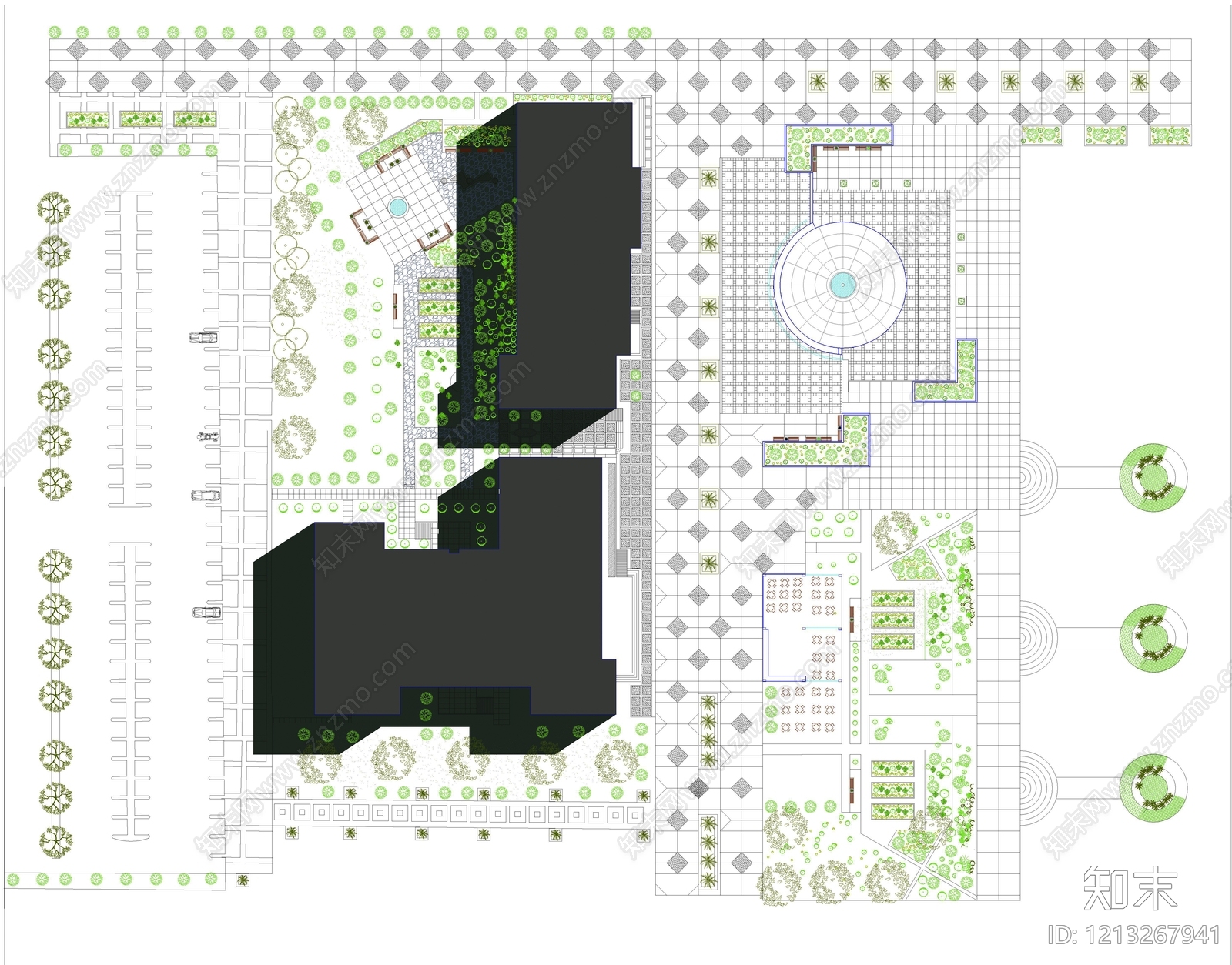 现代办公楼建筑施工图下载【ID:1213267941】