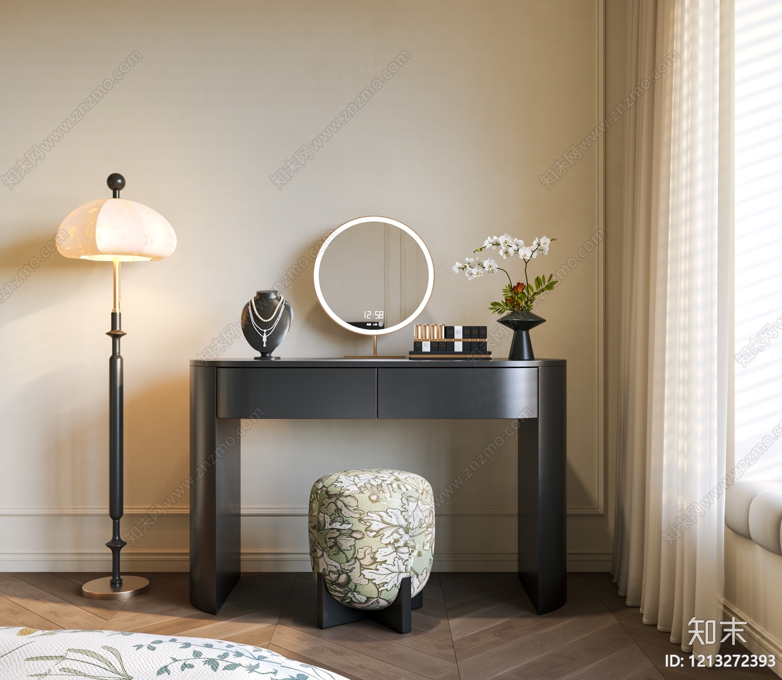 现代梳妆台SU模型下载【ID:1213272393】