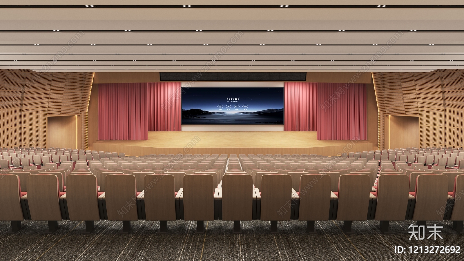 现代简约报告厅3D模型下载【ID:1213272692】
