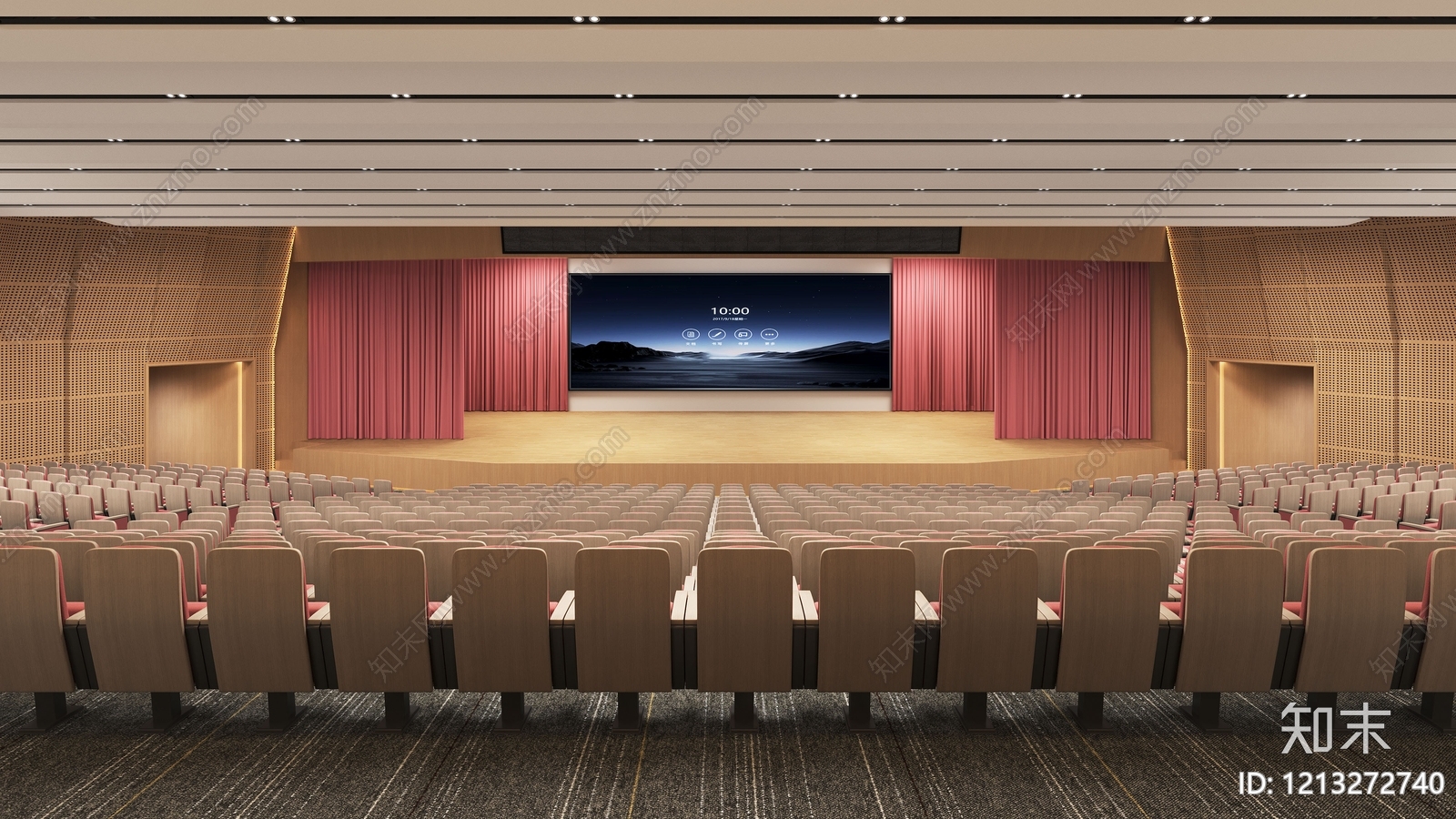 现代简约报告厅SU模型下载【ID:1213272740】