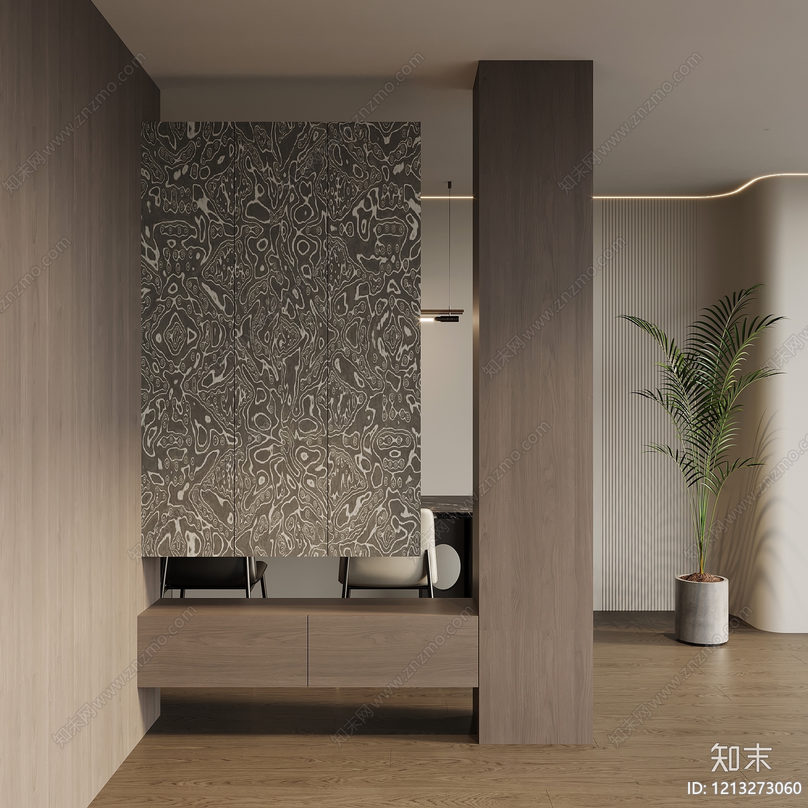 现代玄关柜SU模型下载【ID:1213273060】