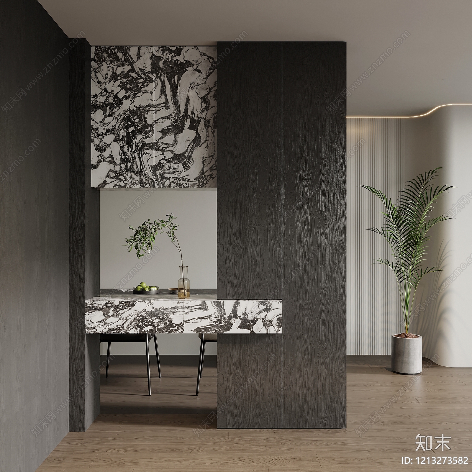 现代极简鞋柜3D模型下载【ID:1213273582】
