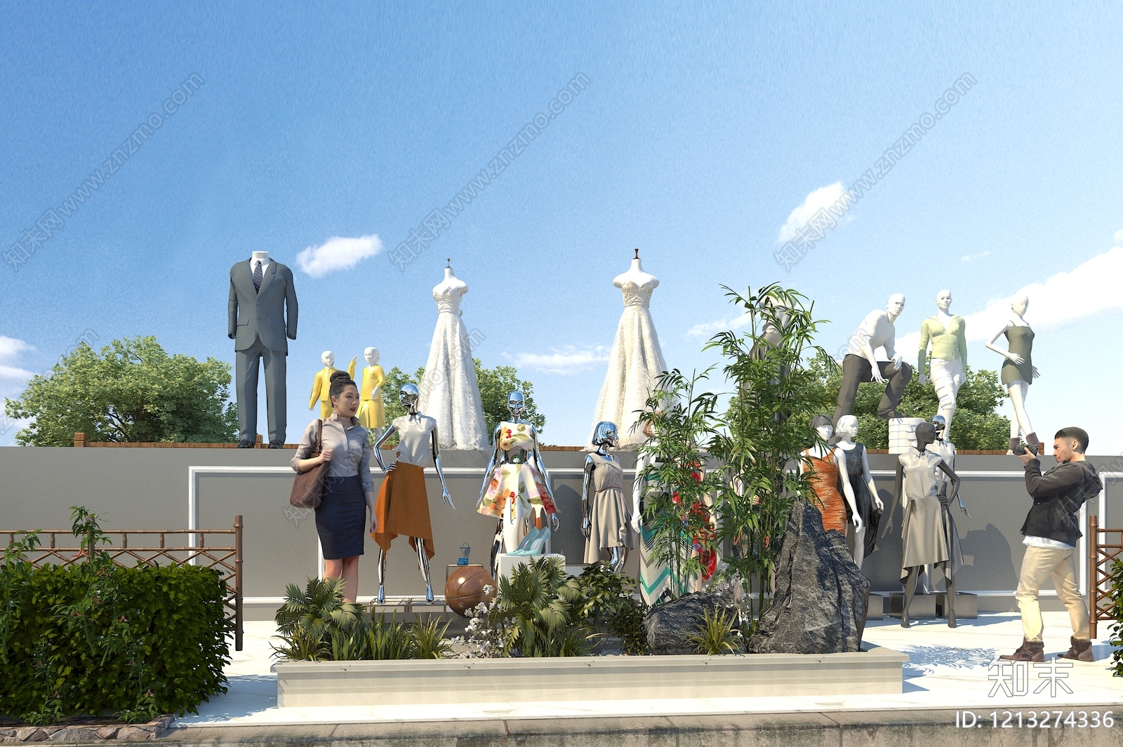 新中式橱窗3D模型下载【ID:1213274336】