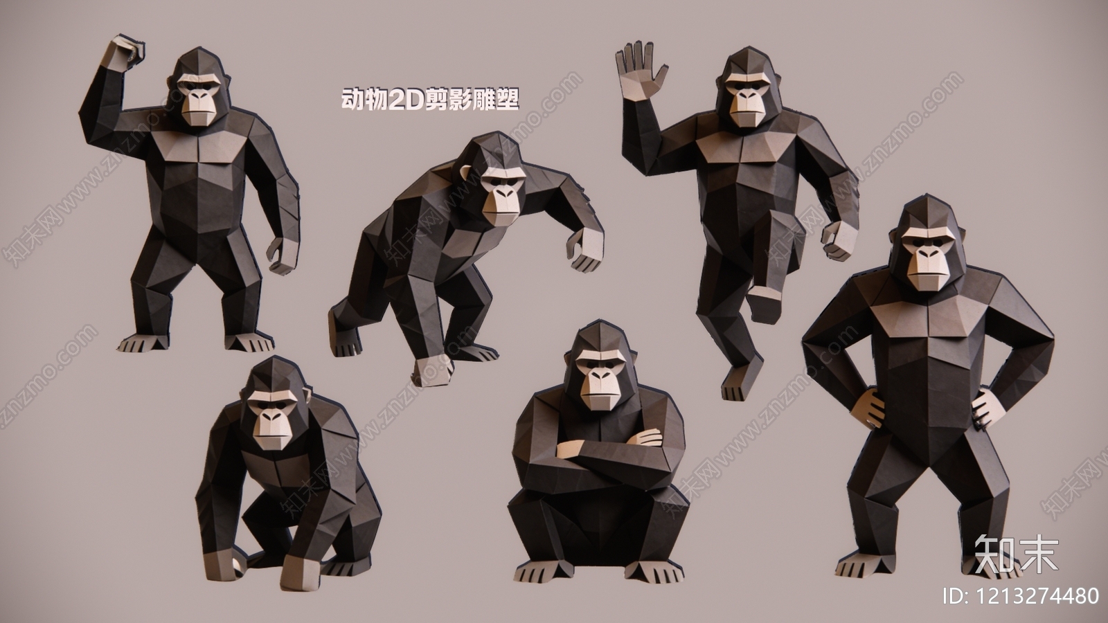 低多边形风格其他动物3D模型下载【ID:1213274480】