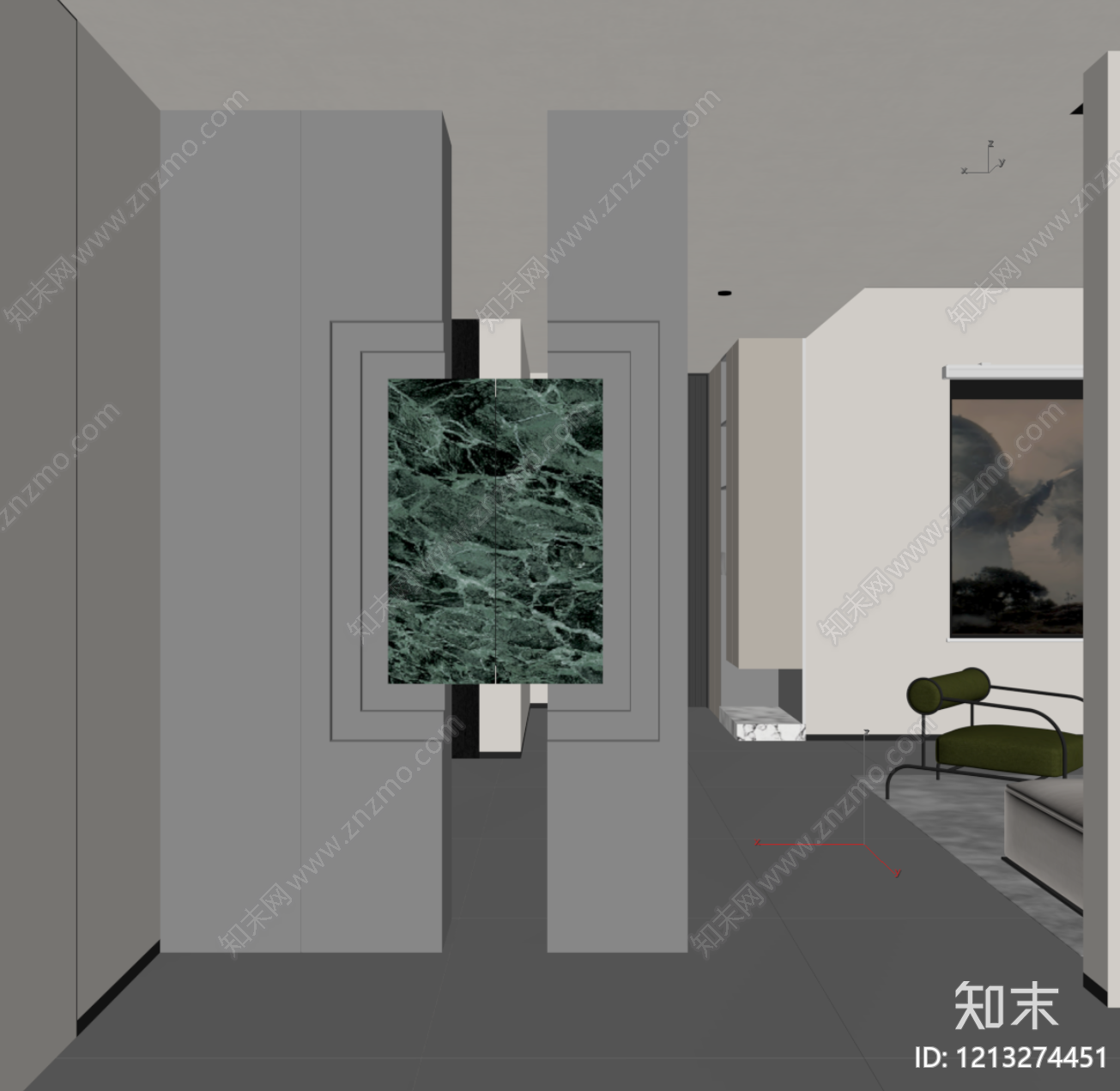 极简玄关SU模型下载【ID:1213274451】