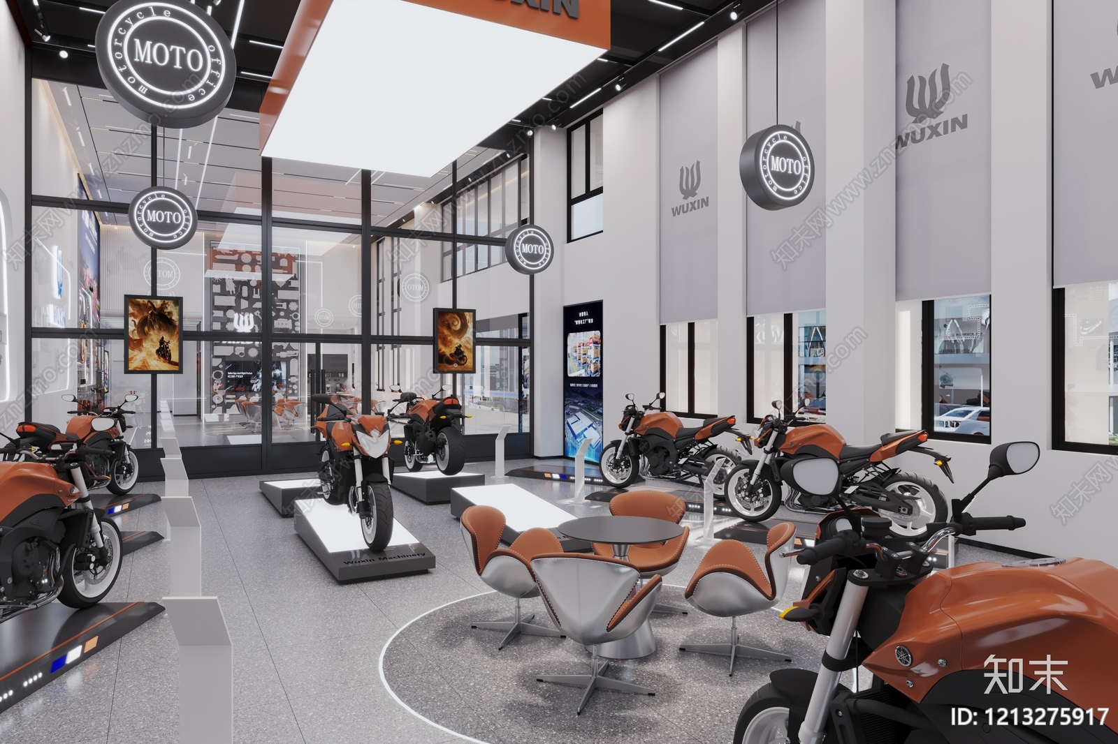 现代简约汽车展厅3D模型下载【ID:1213275917】