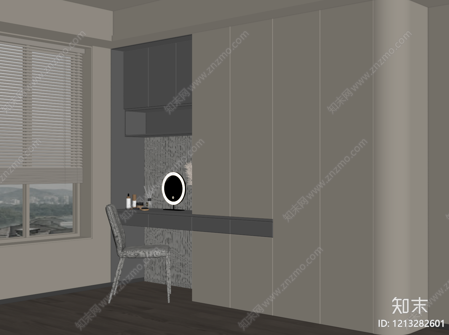 现代衣帽间SU模型下载【ID:1213282601】